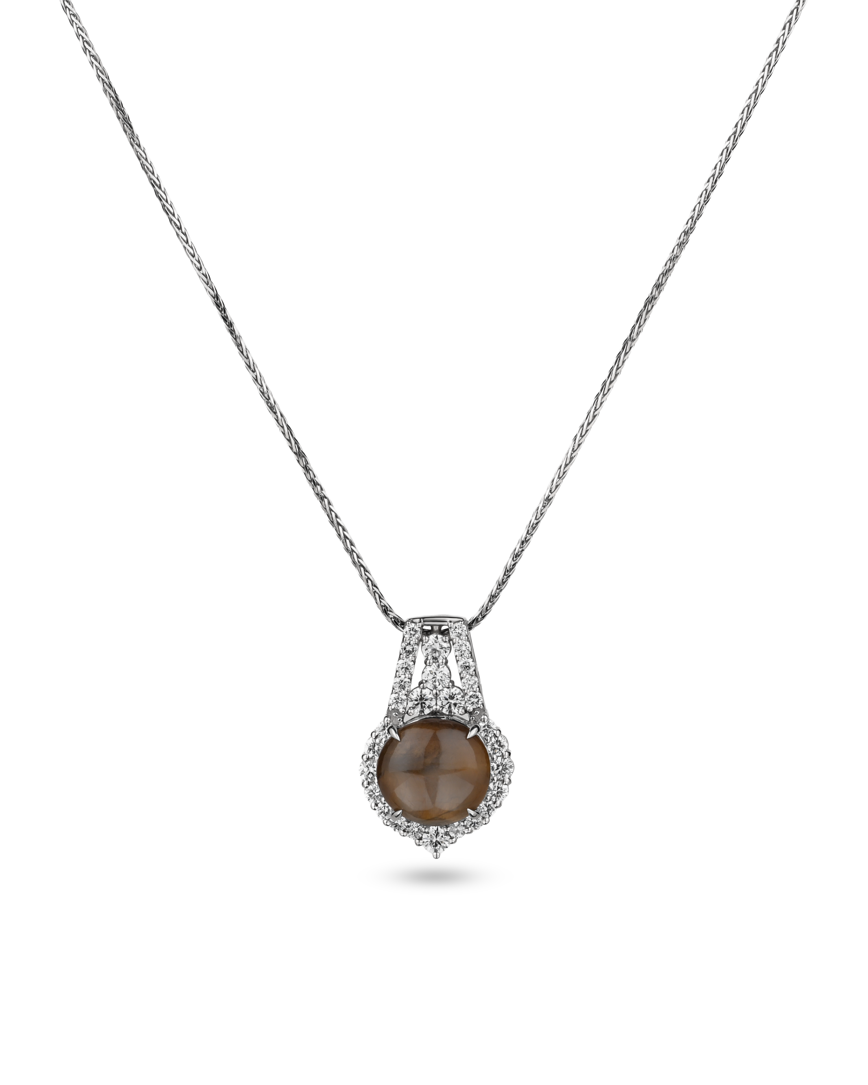 Cat's Eye Pendant With Premium Platinum 950