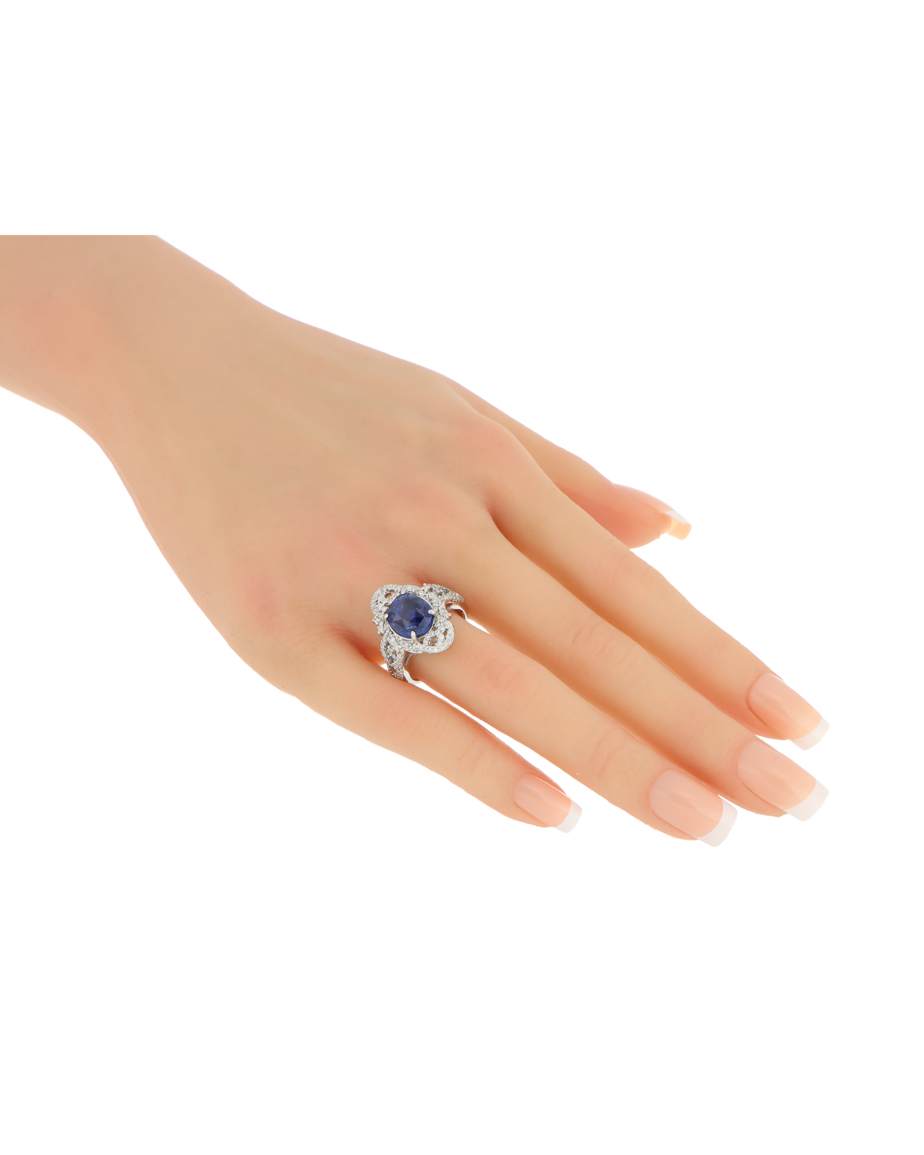 Certified Blue Sapphire Exclusive Ring With Platinum Band