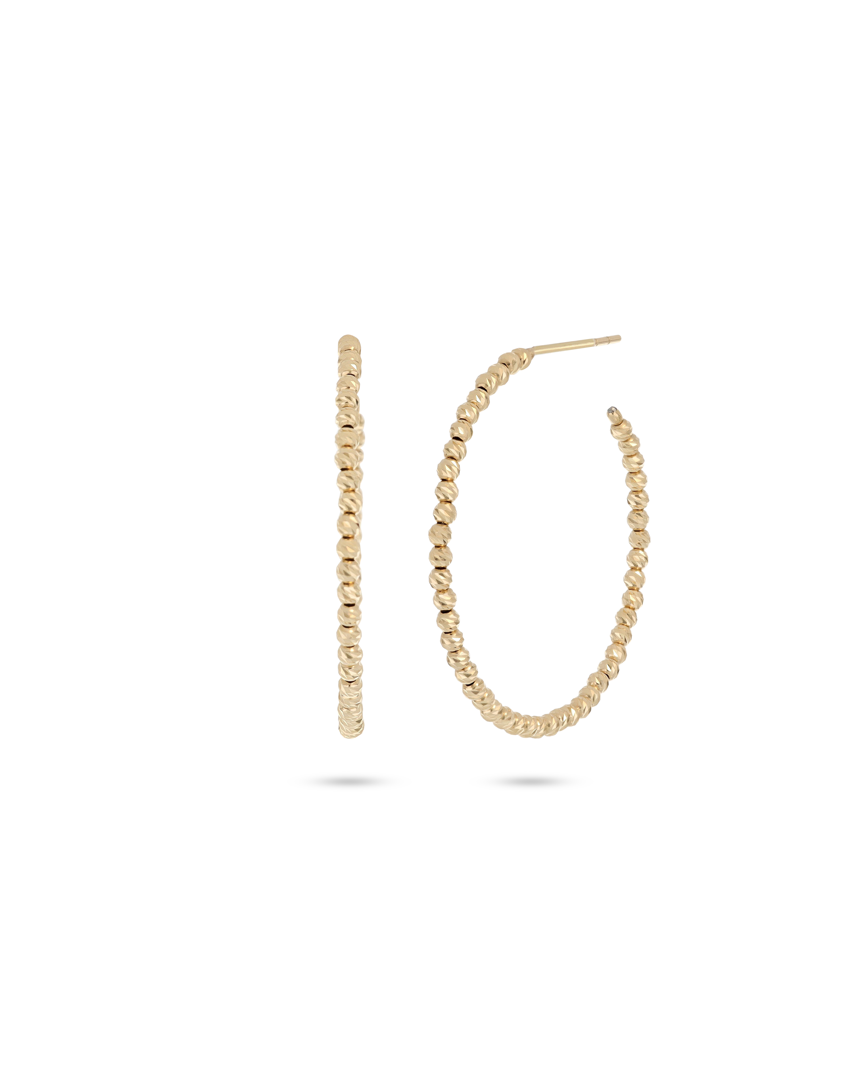 Yellow Gold Classic Hoop Earrings Timeless Design