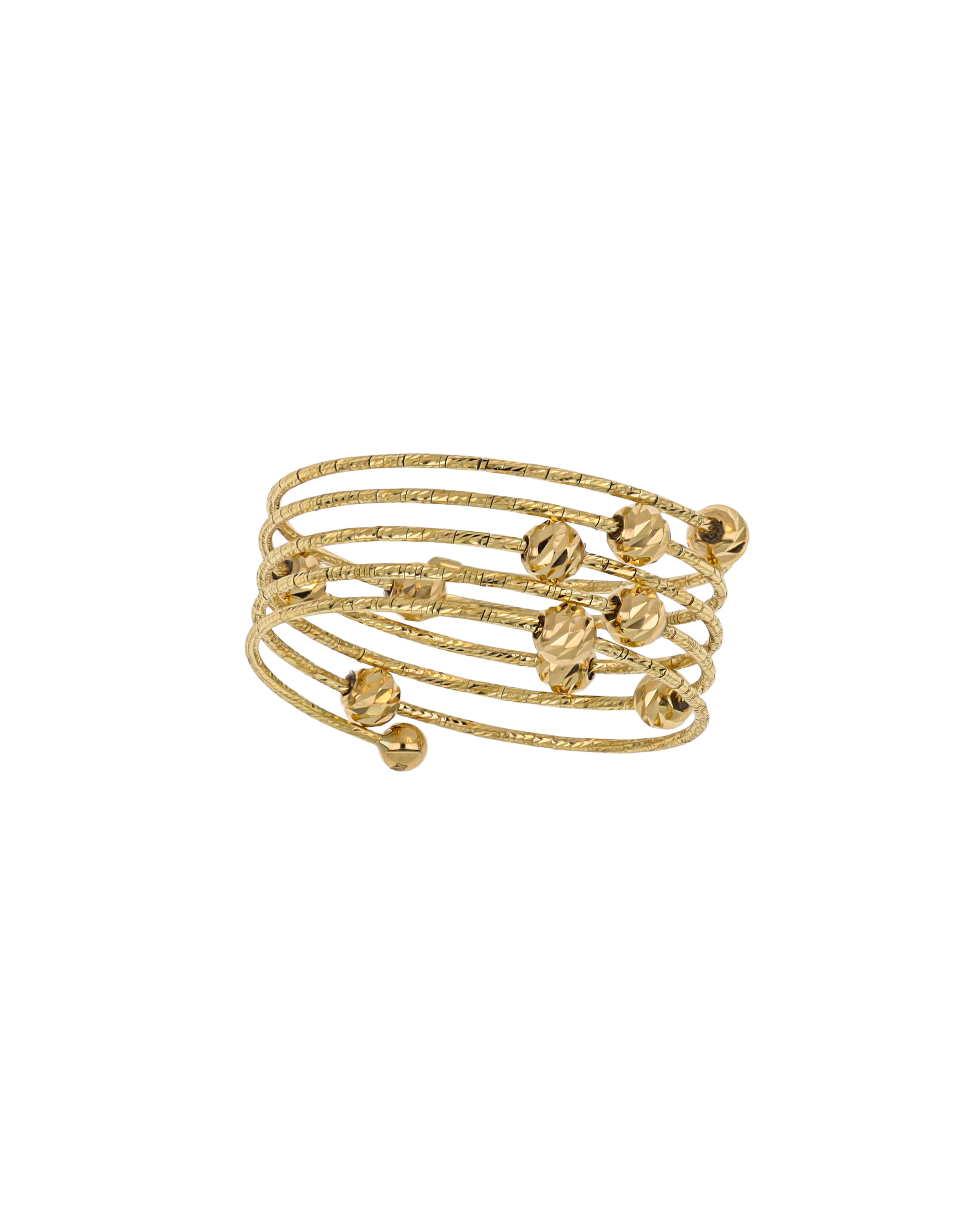 Yellow Gold Sculptural Stackable Ring 
