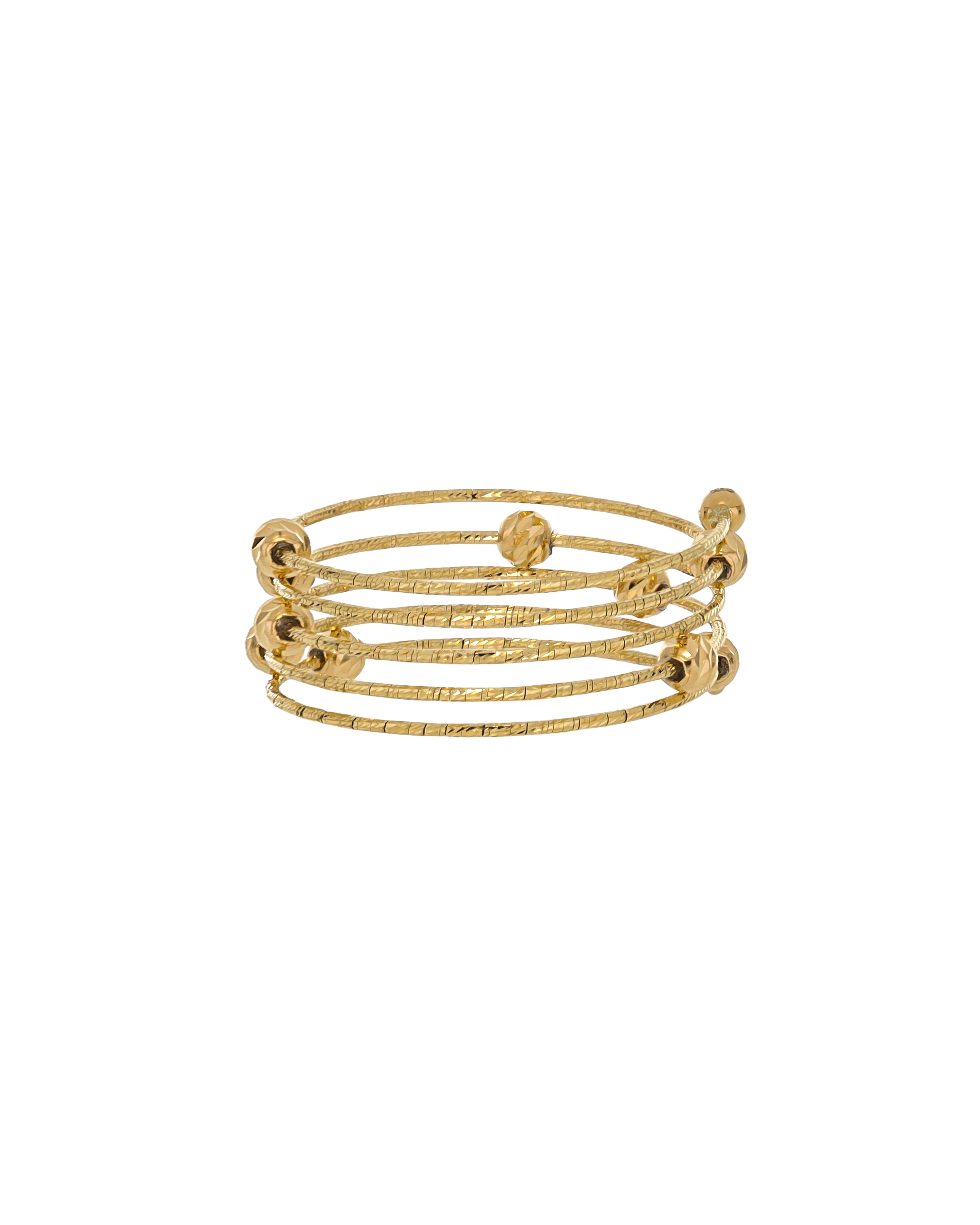 Yellow Gold Sculptural Stackable Ring 