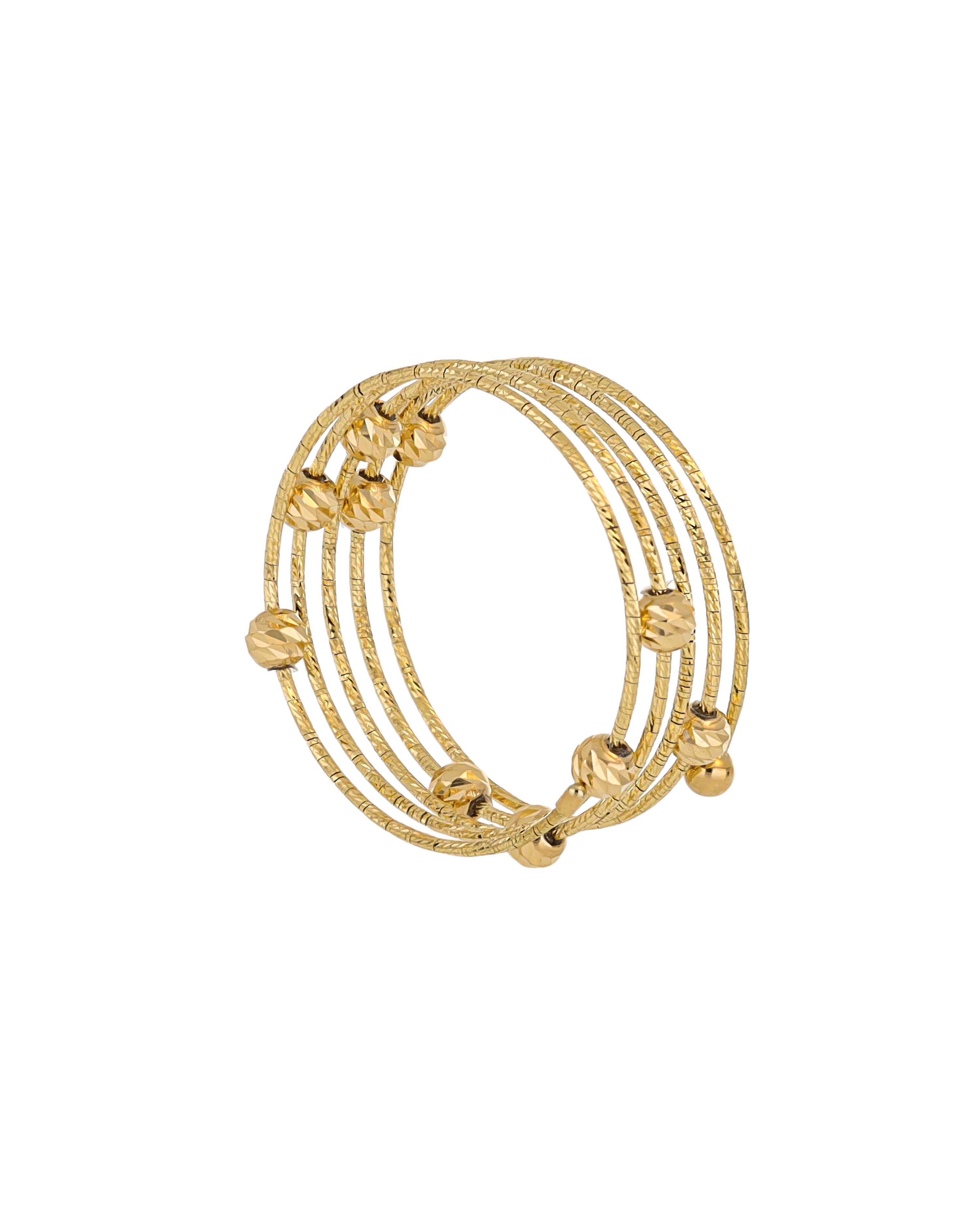 Yellow Gold Sculptural Stackable Ring 