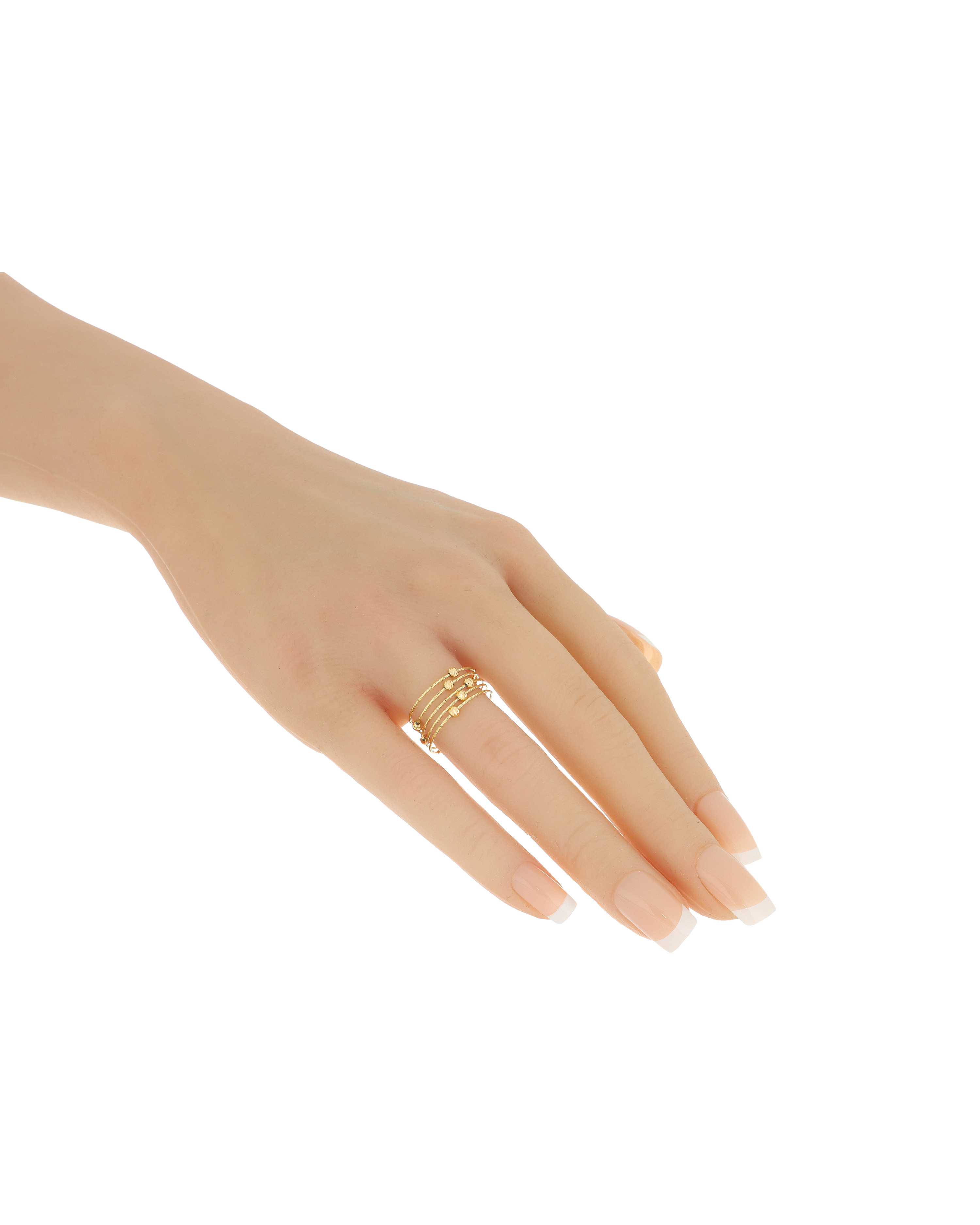 Yellow Gold Sculptural Stackable Ring 