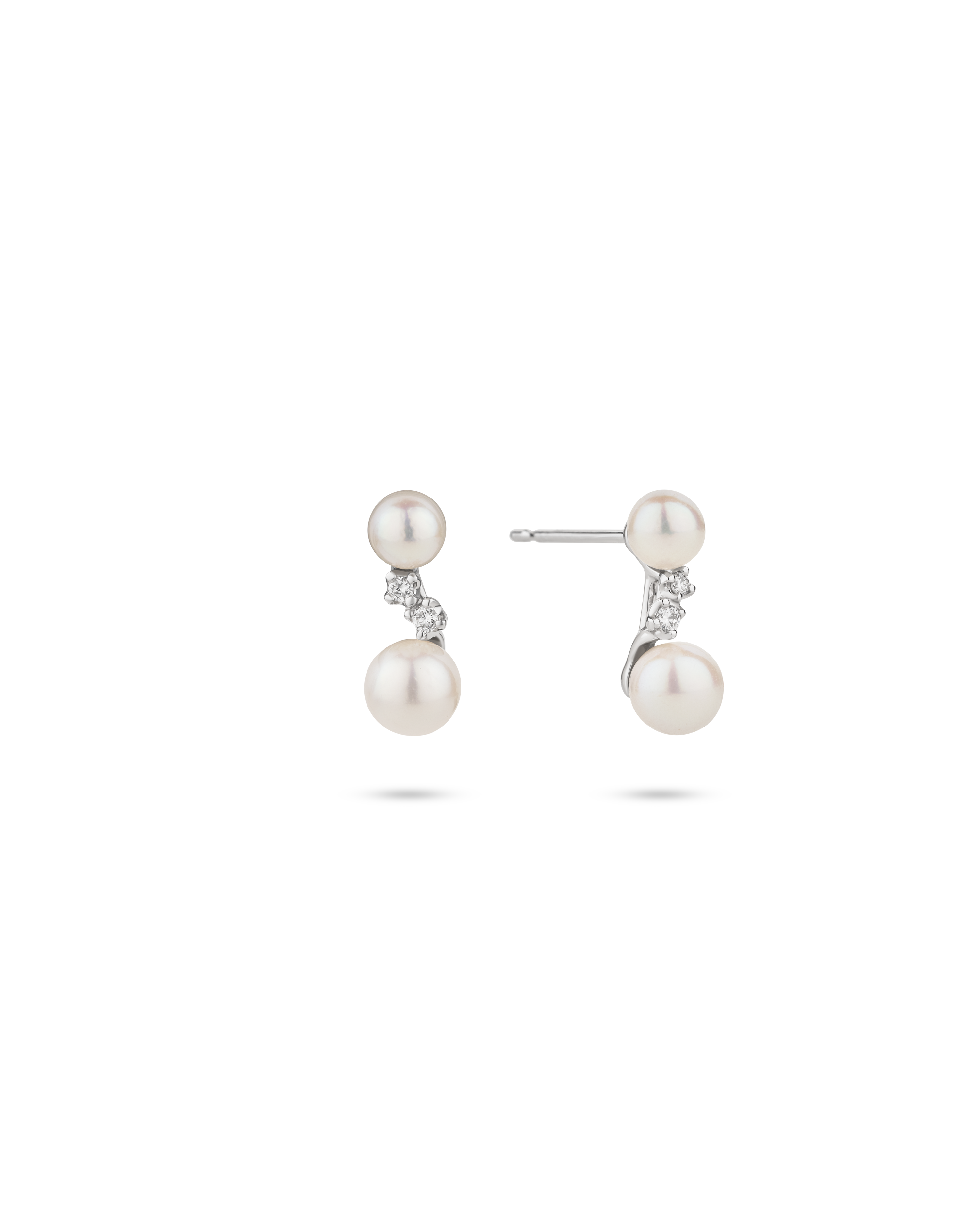 Dual Pearl Classic Drop Earrings 2.8 ct