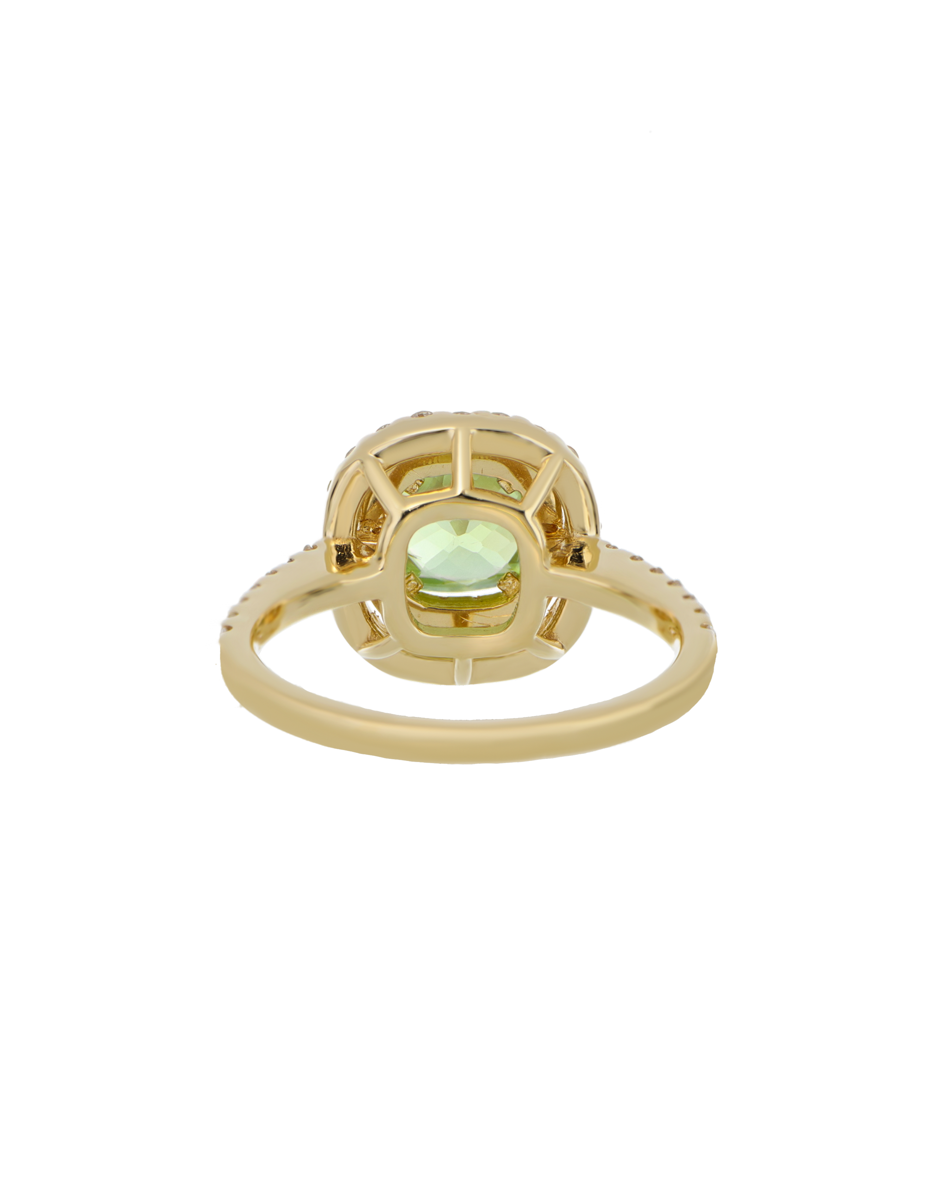 Premium Sphene Yellow Gold Ring With Diamond