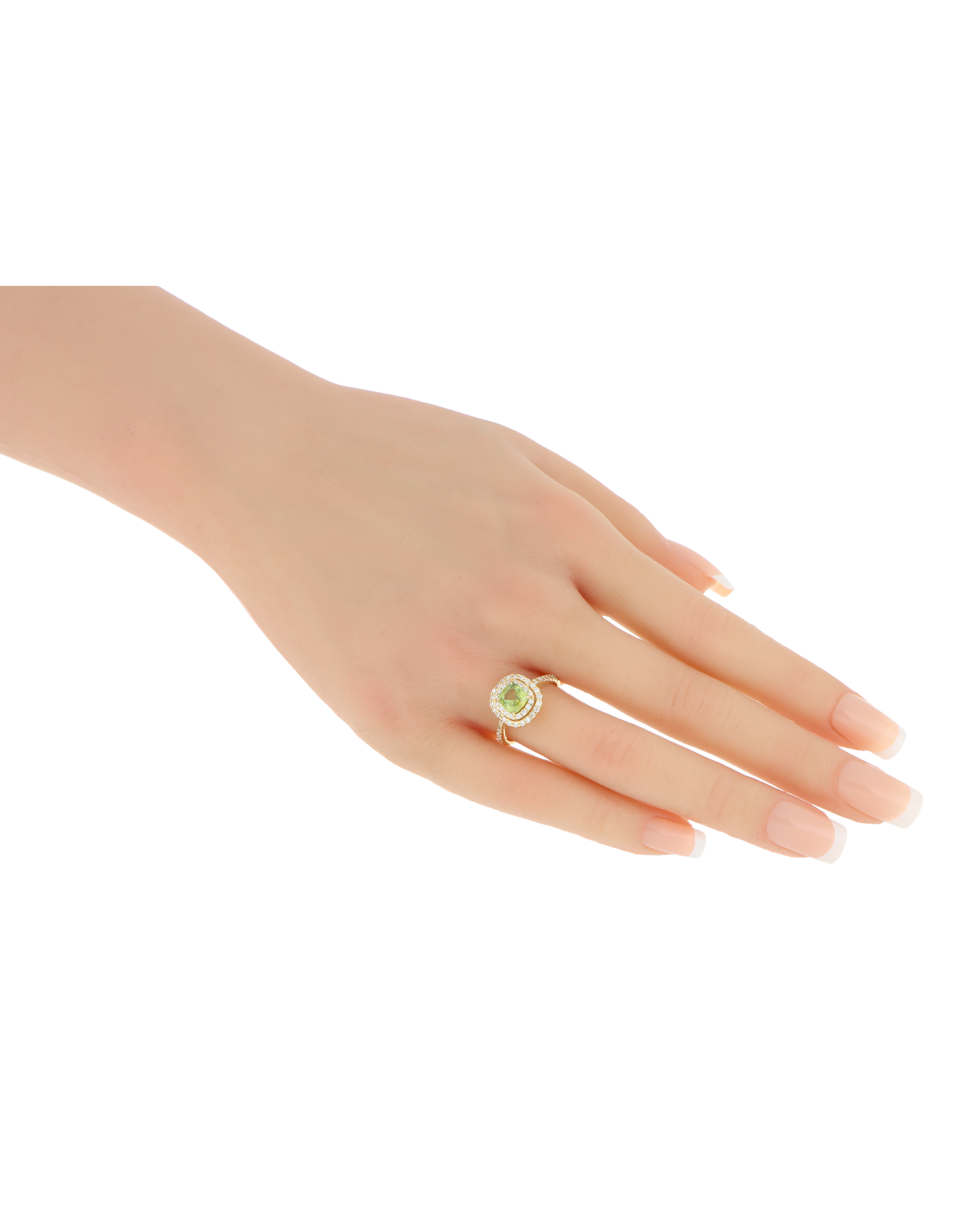 Premium Sphene Yellow Gold Ring With Diamond