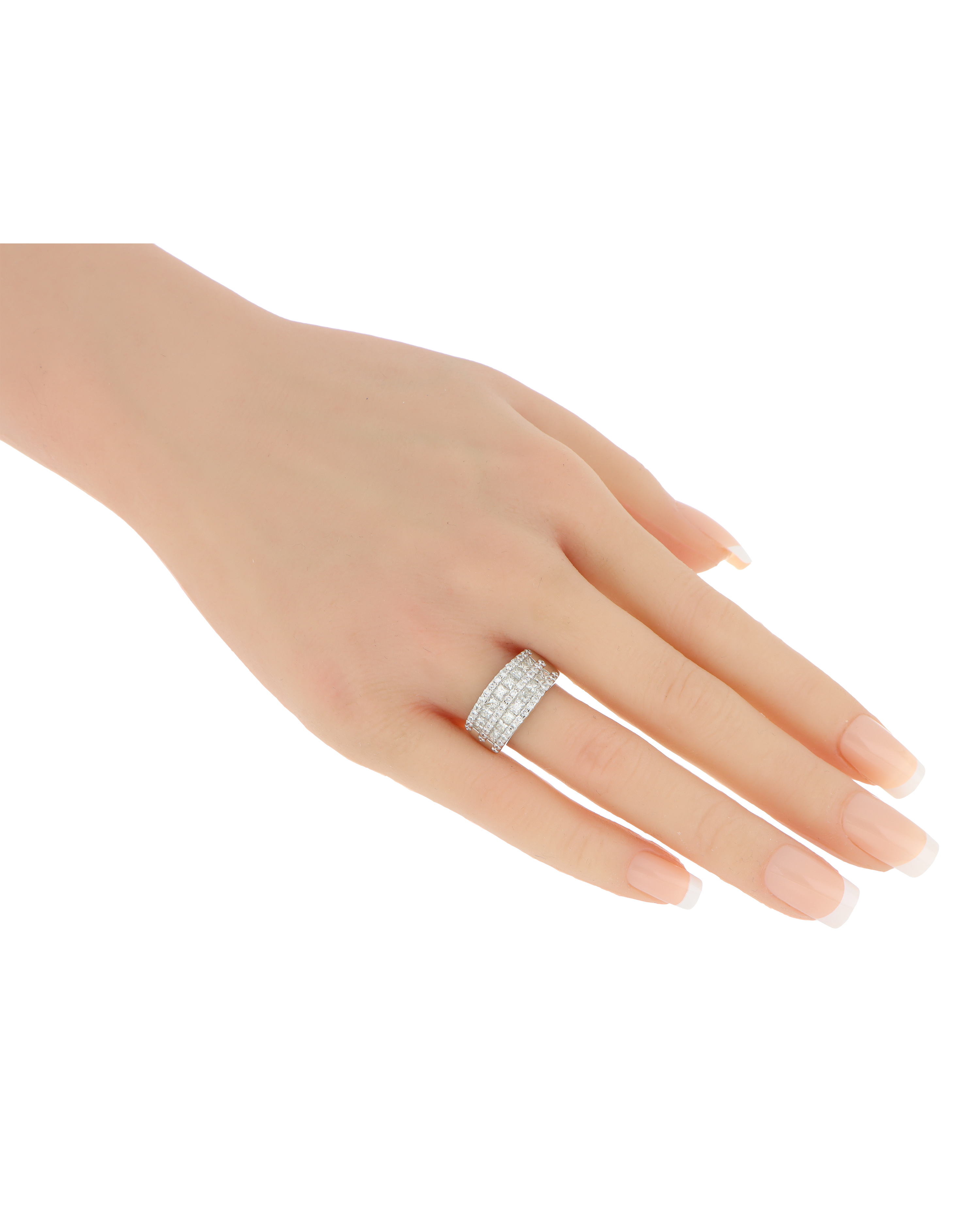 Princess-Cut Diamond Ring With Platinum Band