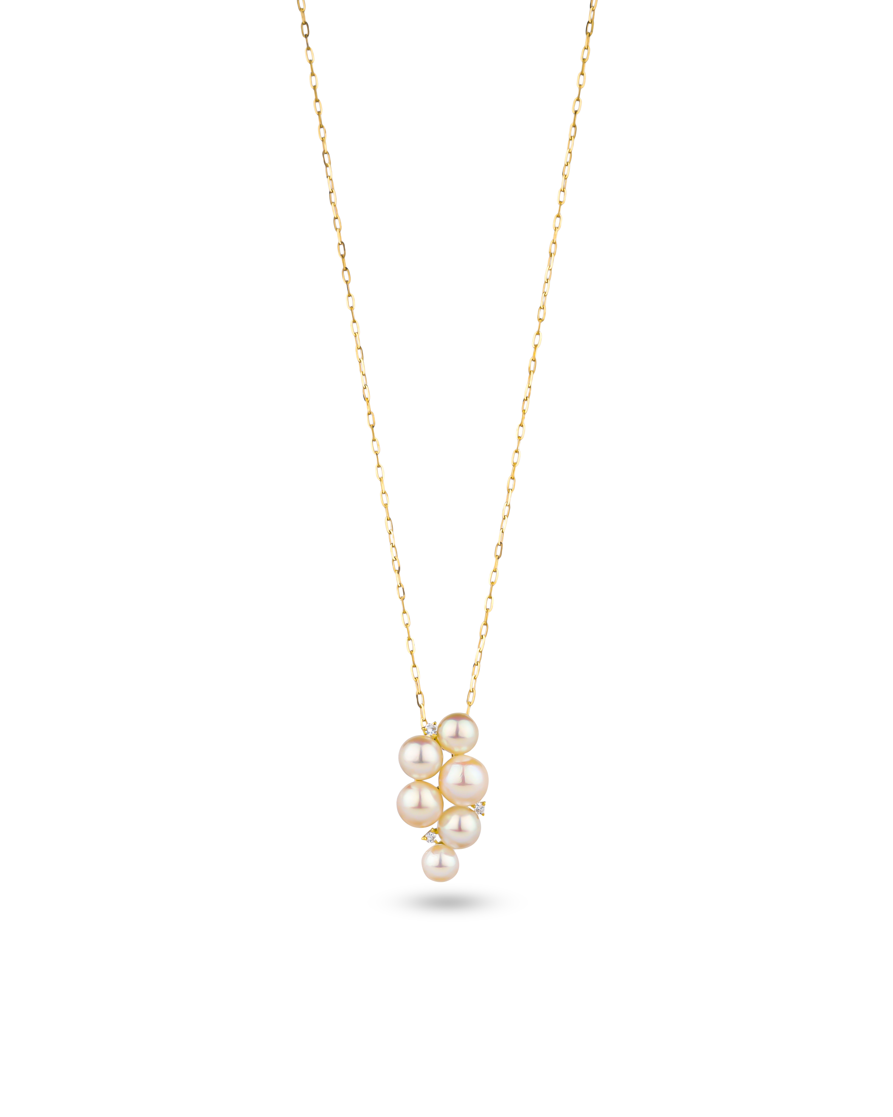 K18 Yellow Gold Akoya Baby Pearl Drop Pendant Necklace