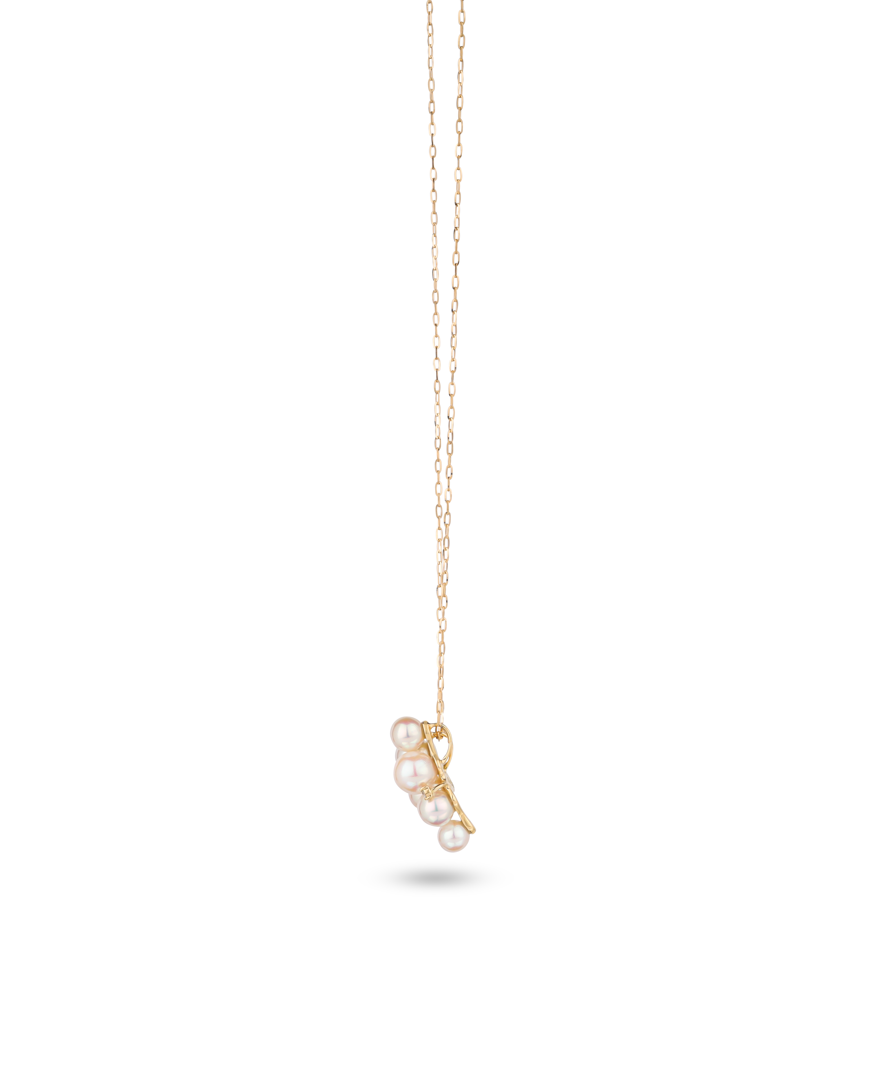 K18 Yellow Gold Akoya Baby Pearl Drop Pendant Necklace