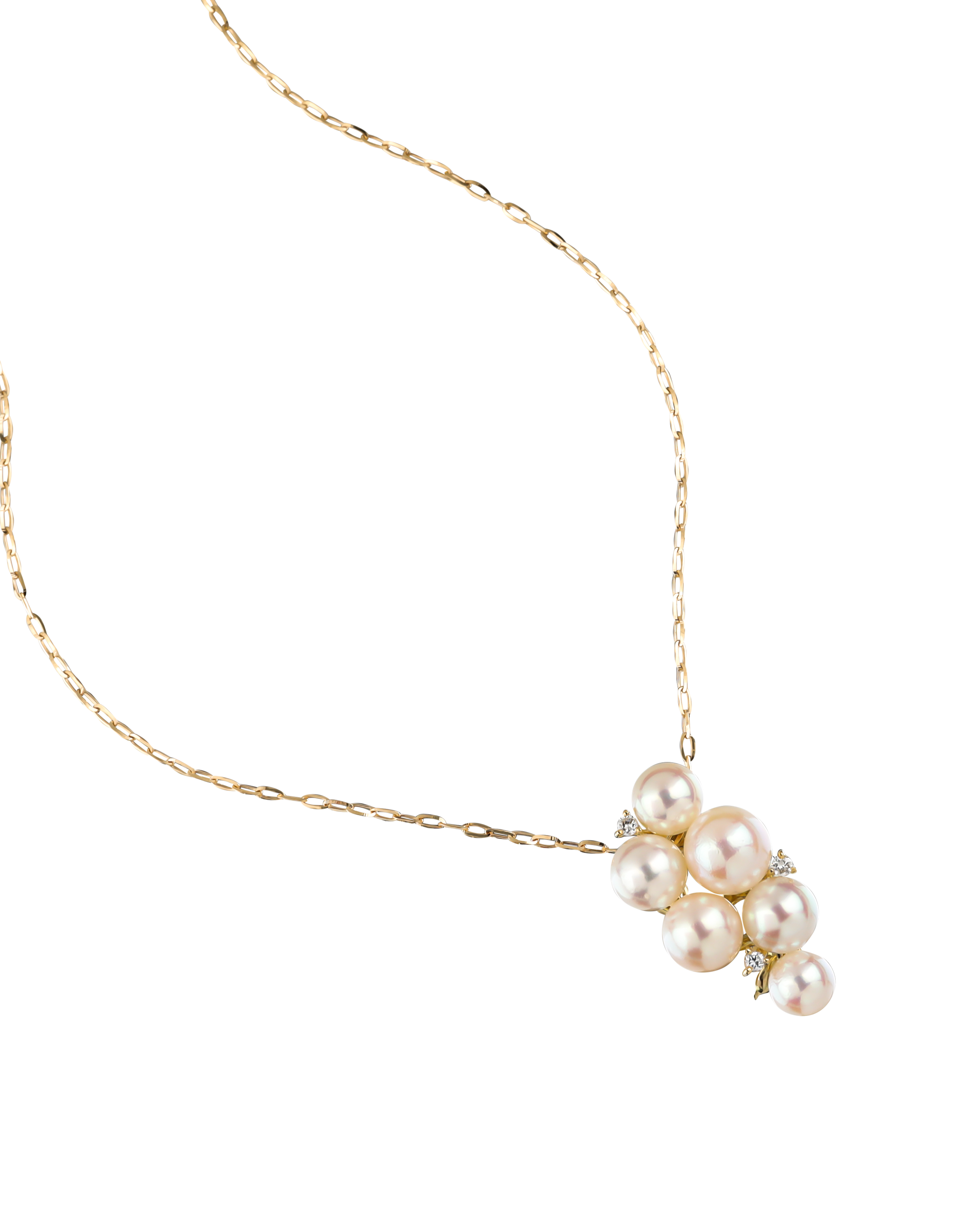 K18 Yellow Gold Akoya Baby Pearl Drop Pendant Necklace