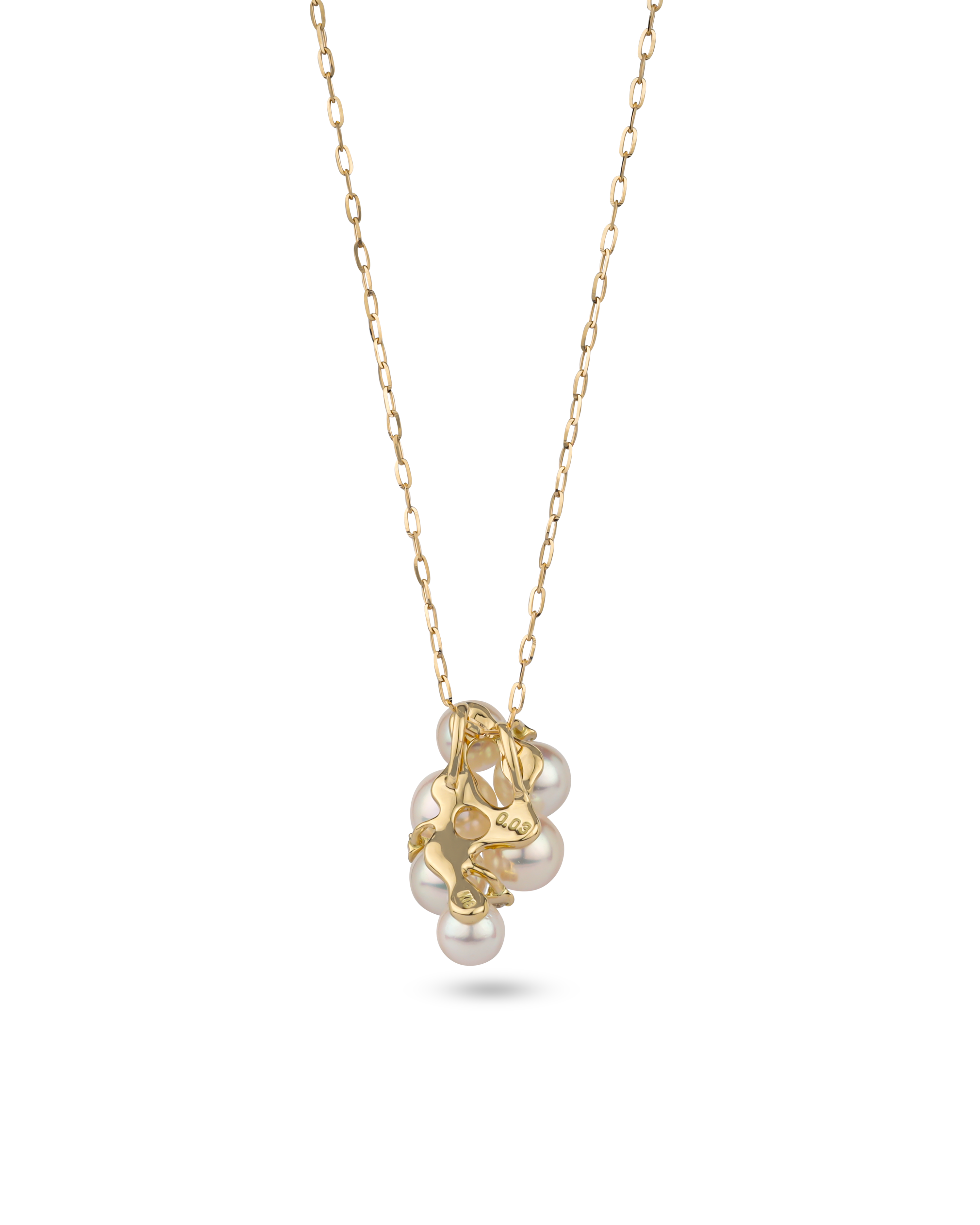 K18 Yellow Gold Akoya Baby Pearl Drop Pendant Necklace