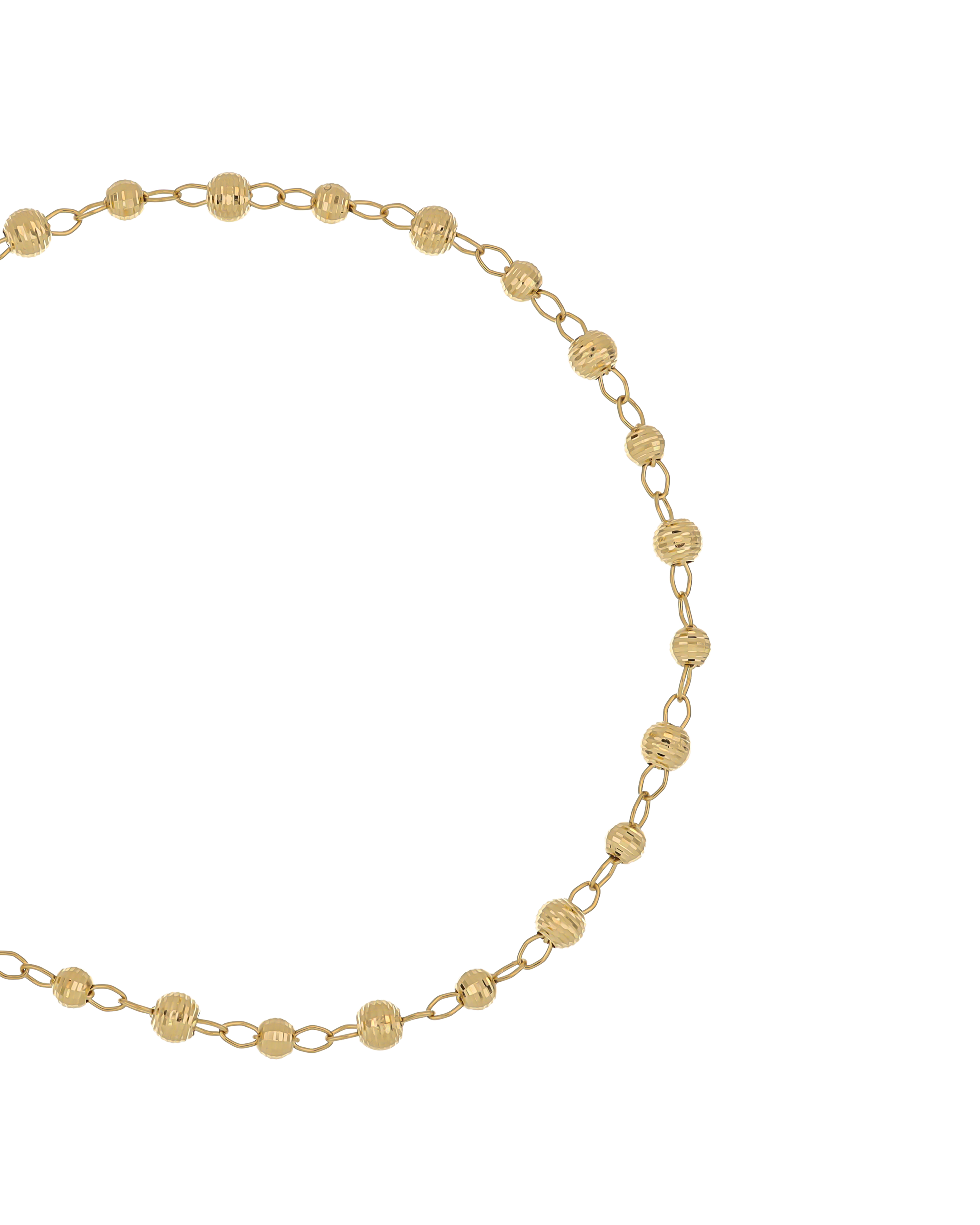 Motif Beaded Yellow Gold Bracelet 