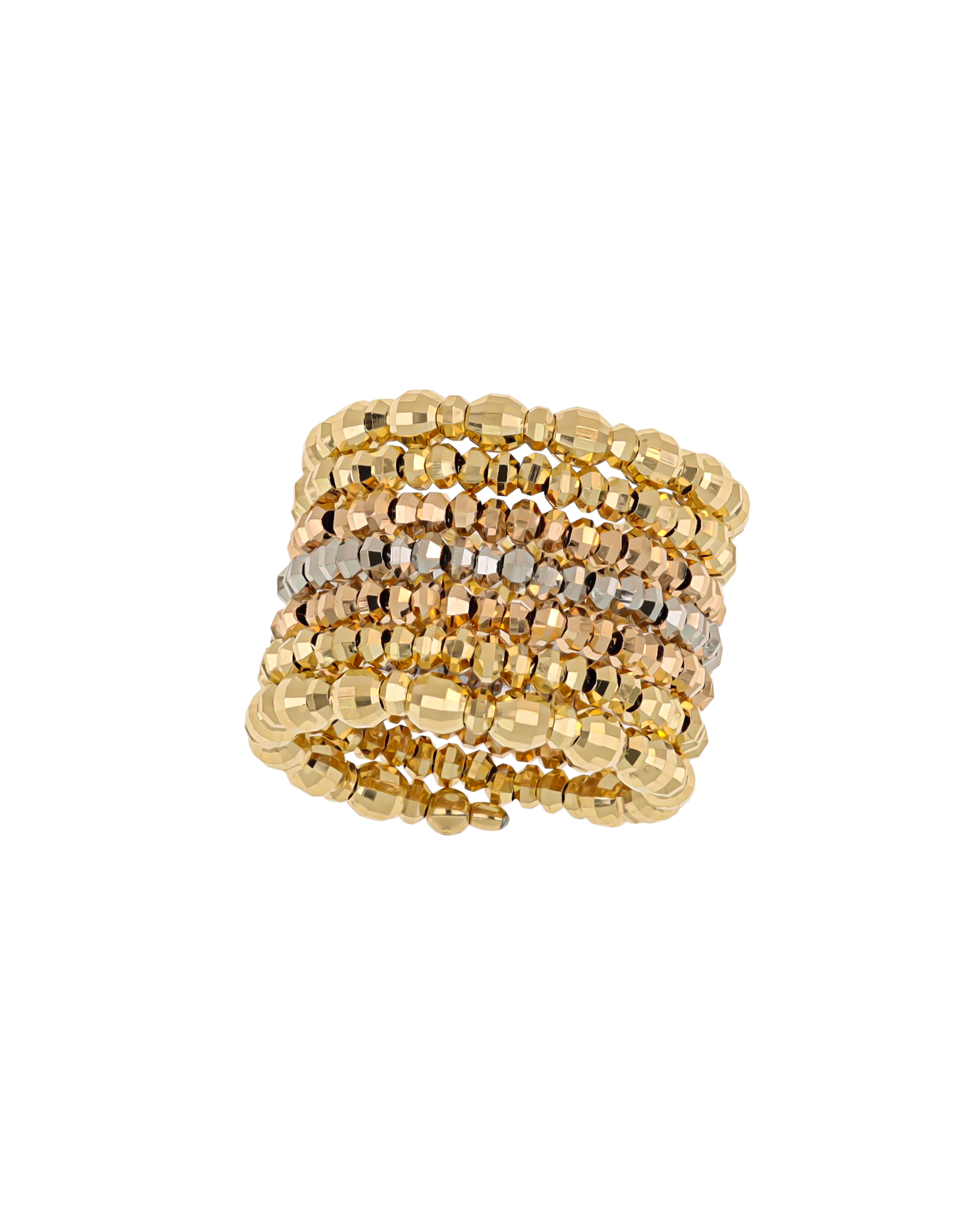 Tri-Tone Gold Multi-Band Flexi Ring