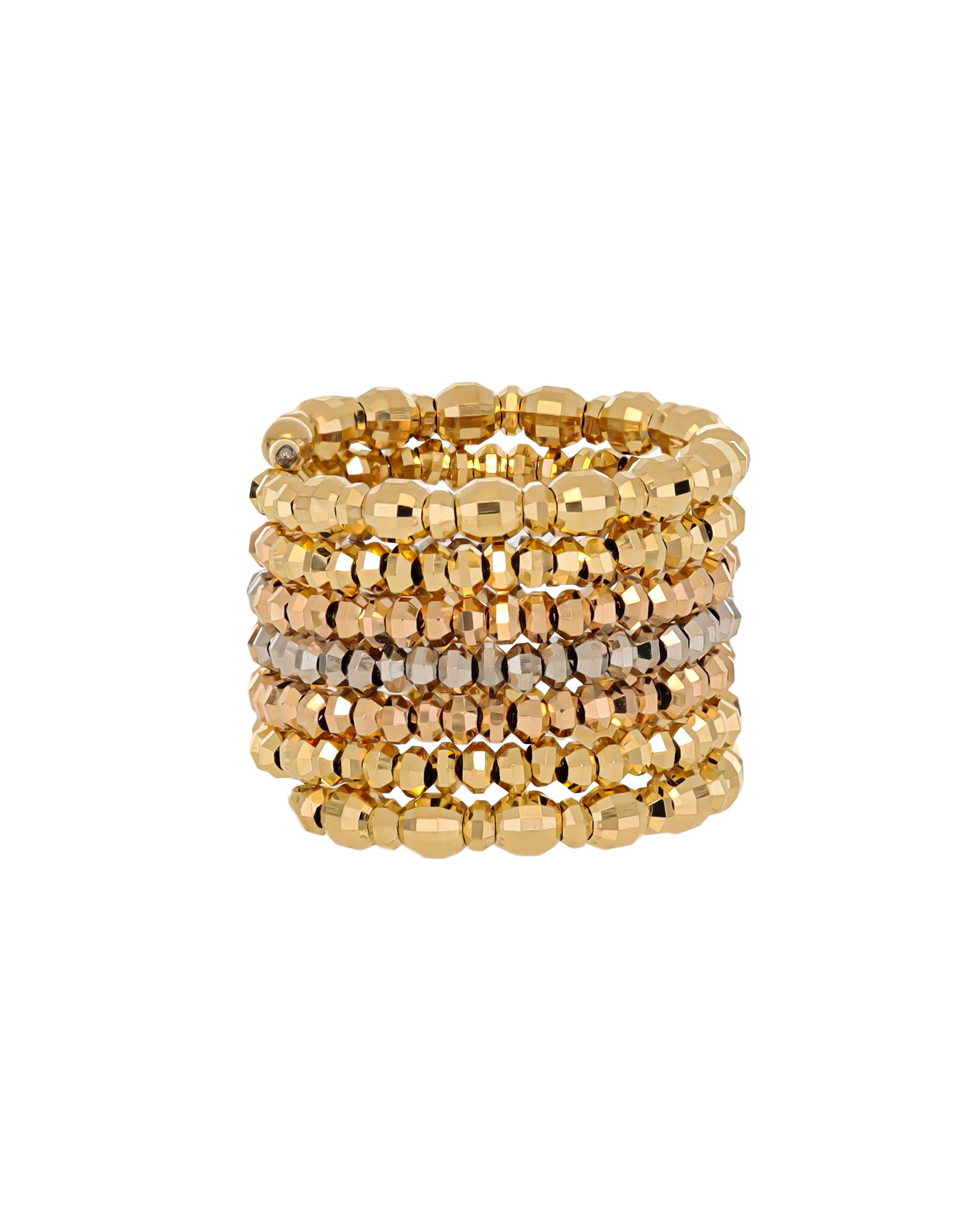 Tri-Tone Gold Multi-Band Flexi Ring