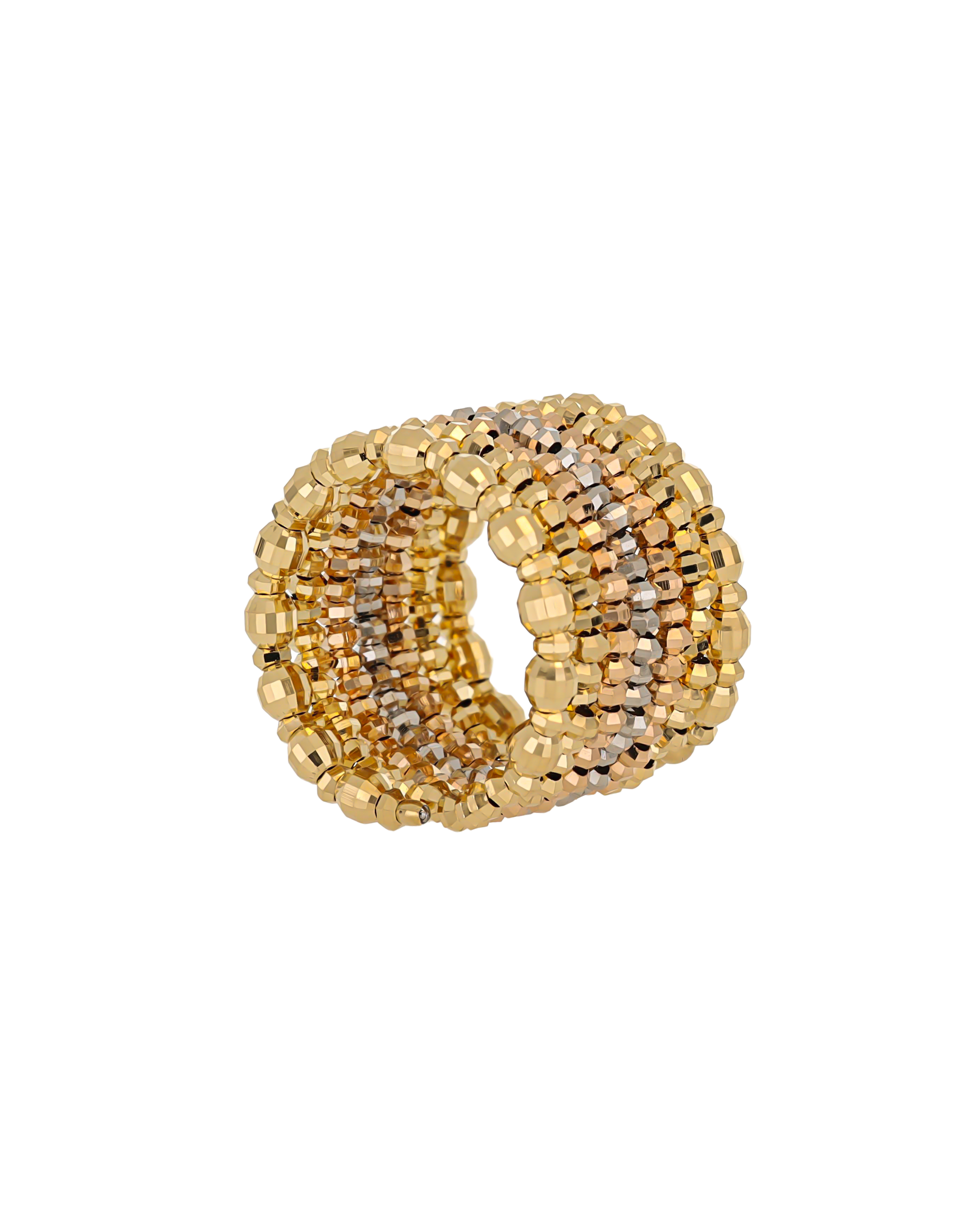 Tri-Tone Gold Multi-Band Flexi Ring