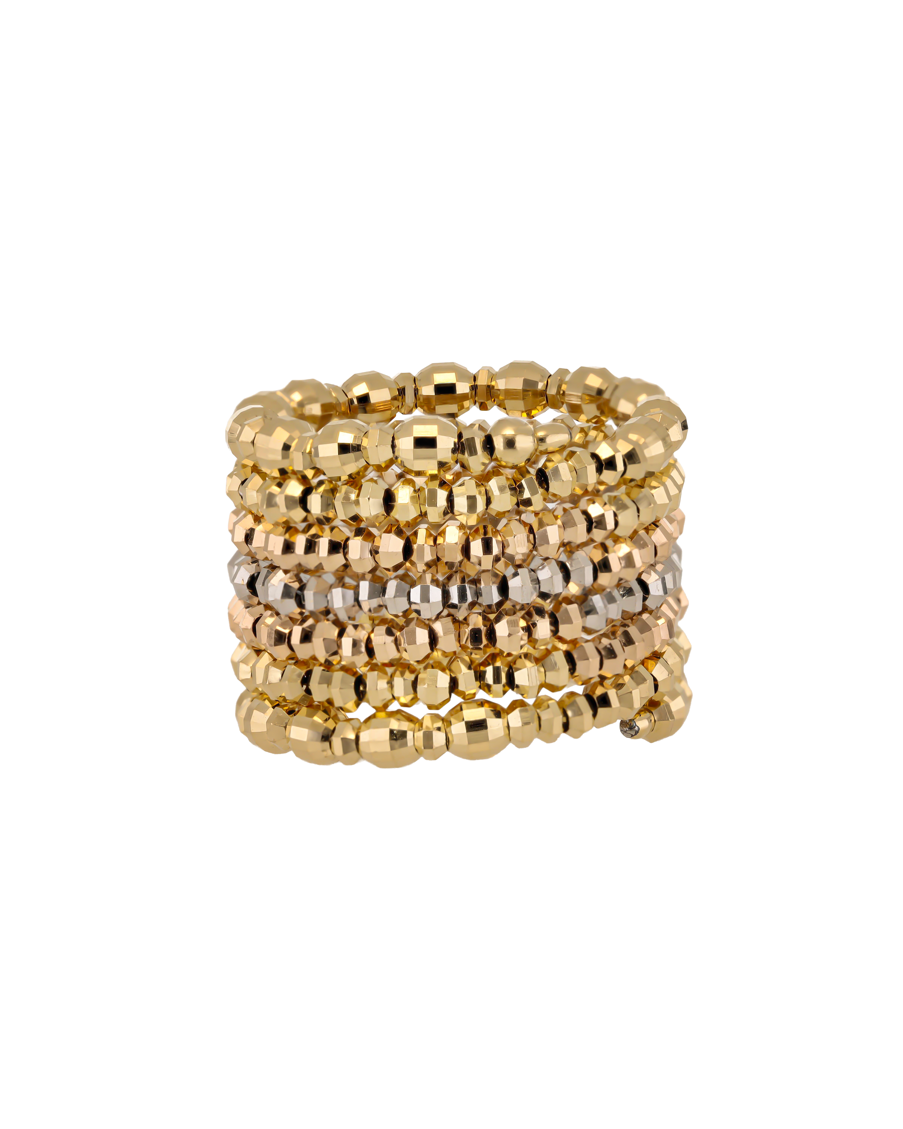 Tri-Tone Gold Multi-Band Flexi Ring