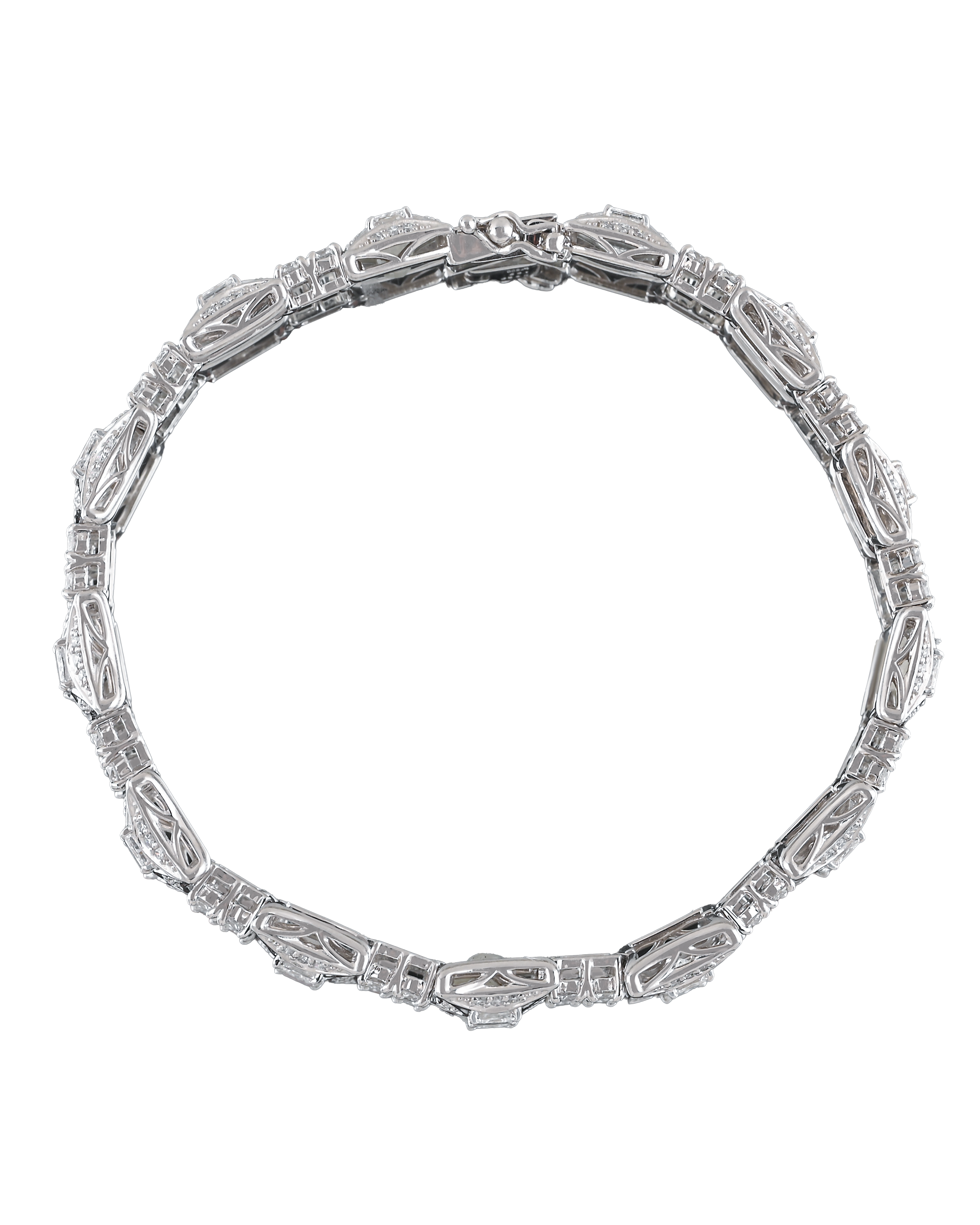 Diamond Square Link Bracelet
