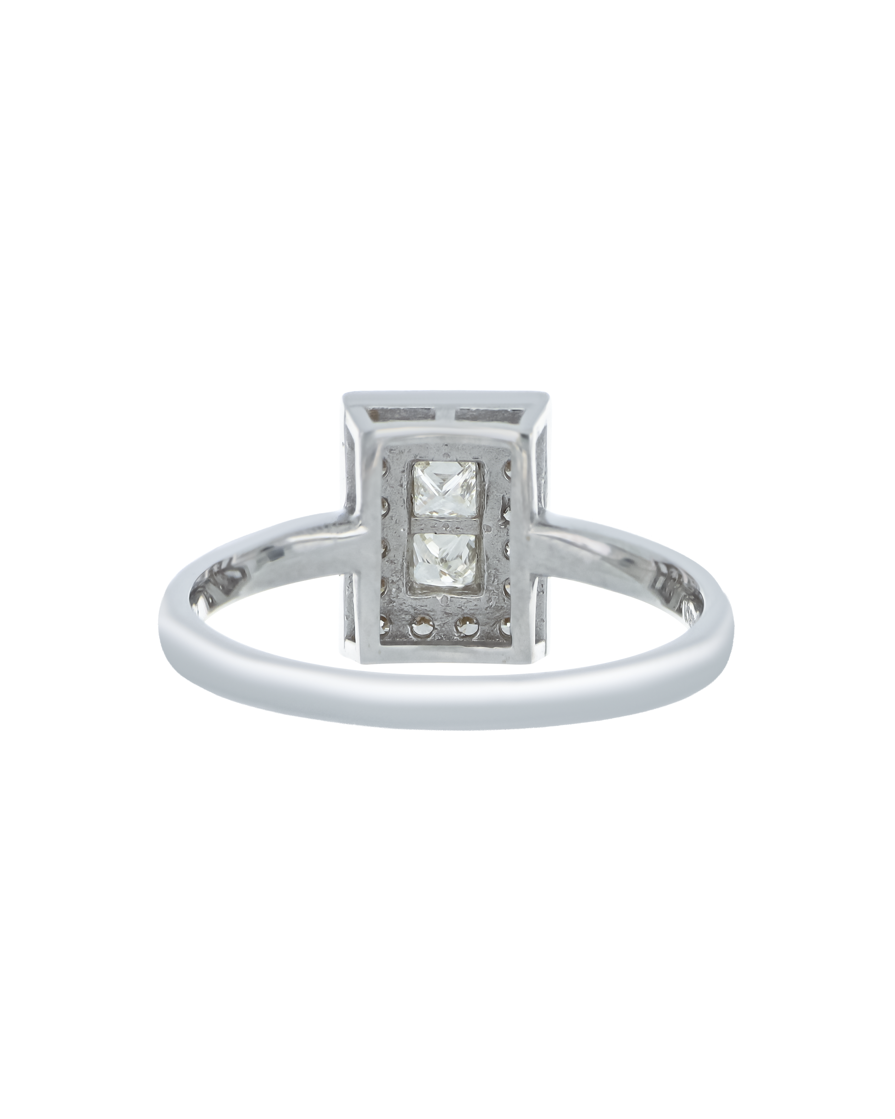 Baguette-Cut Diamond Ring In 18k White Gold