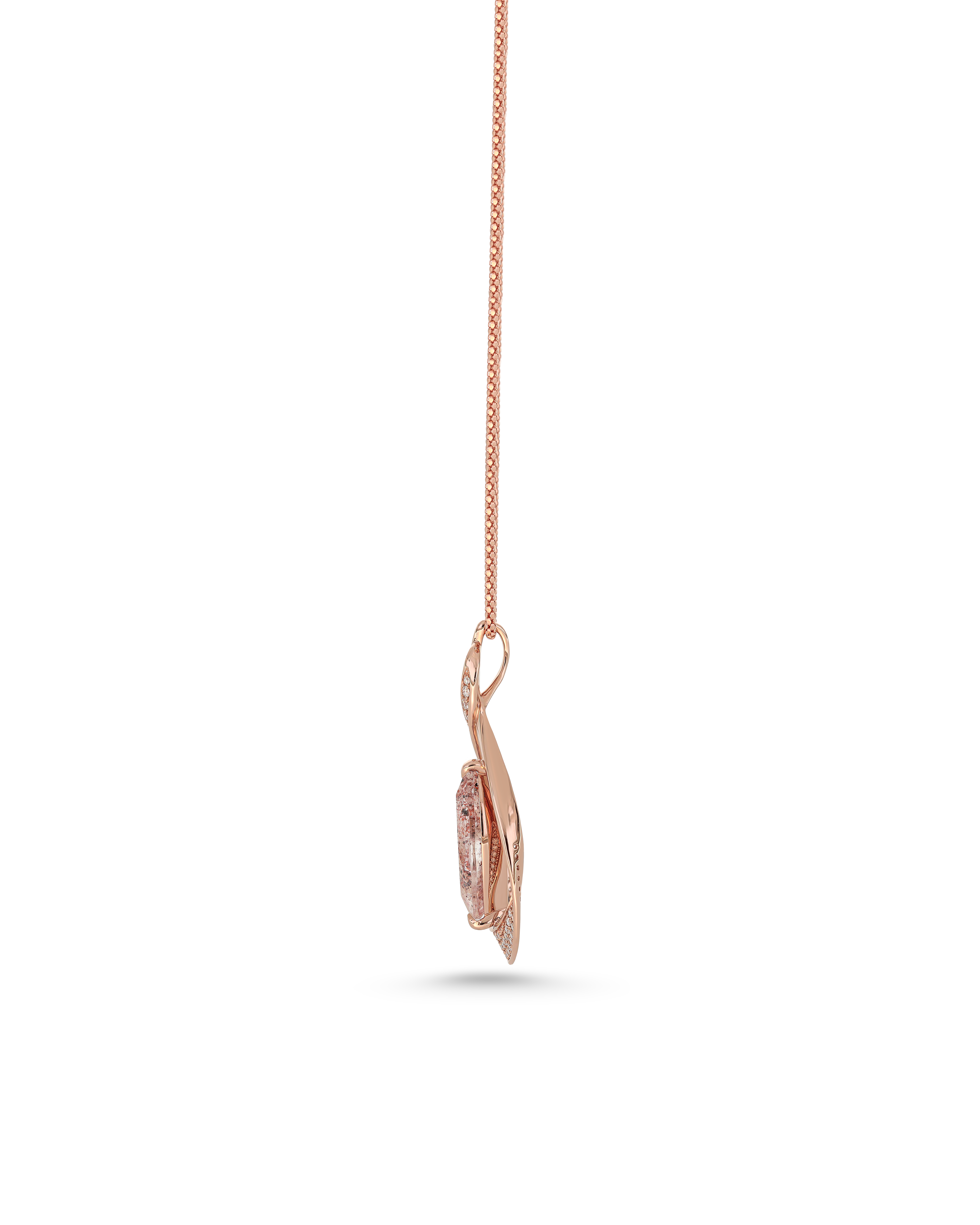 Lepidocrocite Quartz & Diamond Infinity Pendant