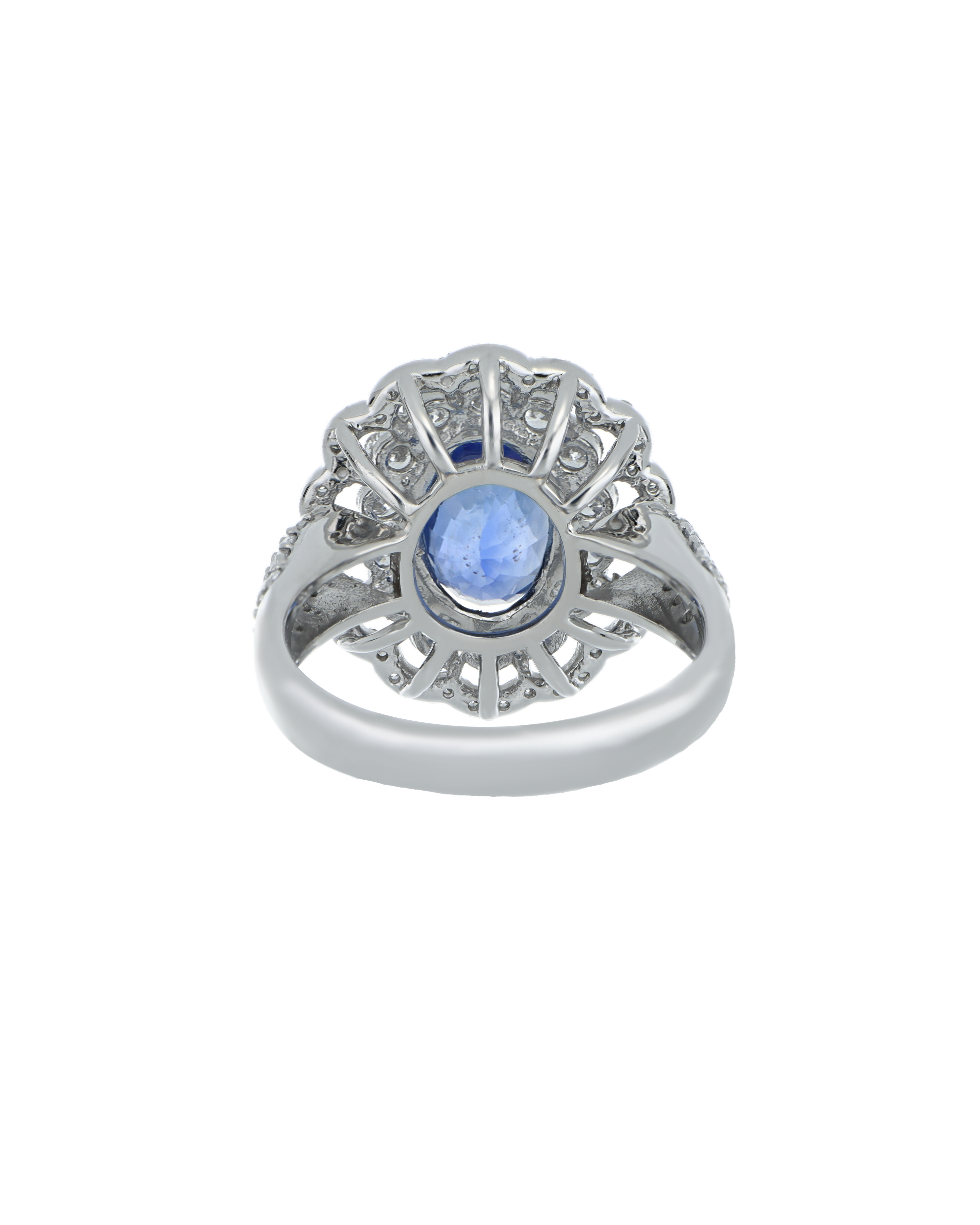 Princess Diana Sapphire Ring With Diamonds In Blue