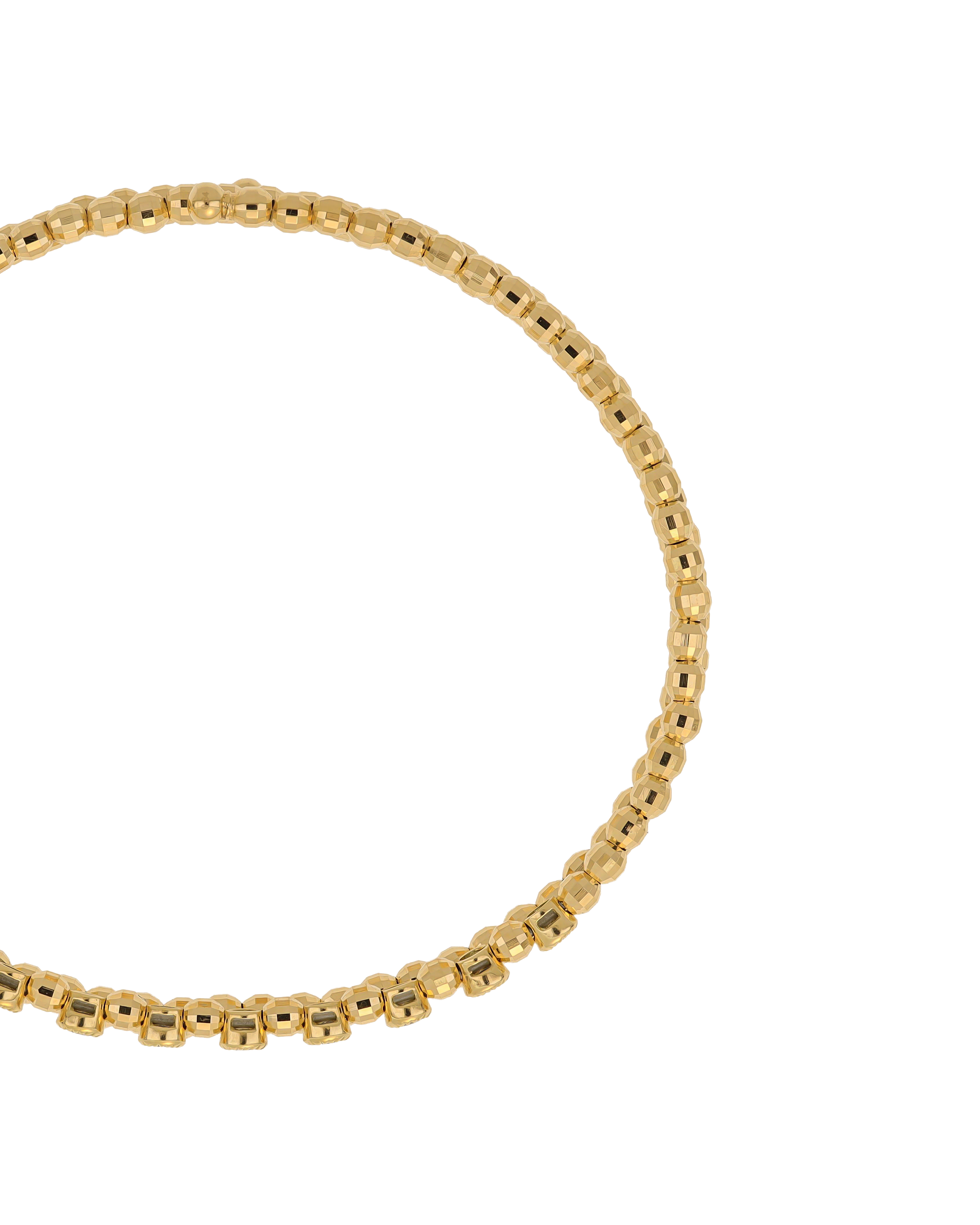 18K Yellow Gold Beaded Flexi Bracelet
