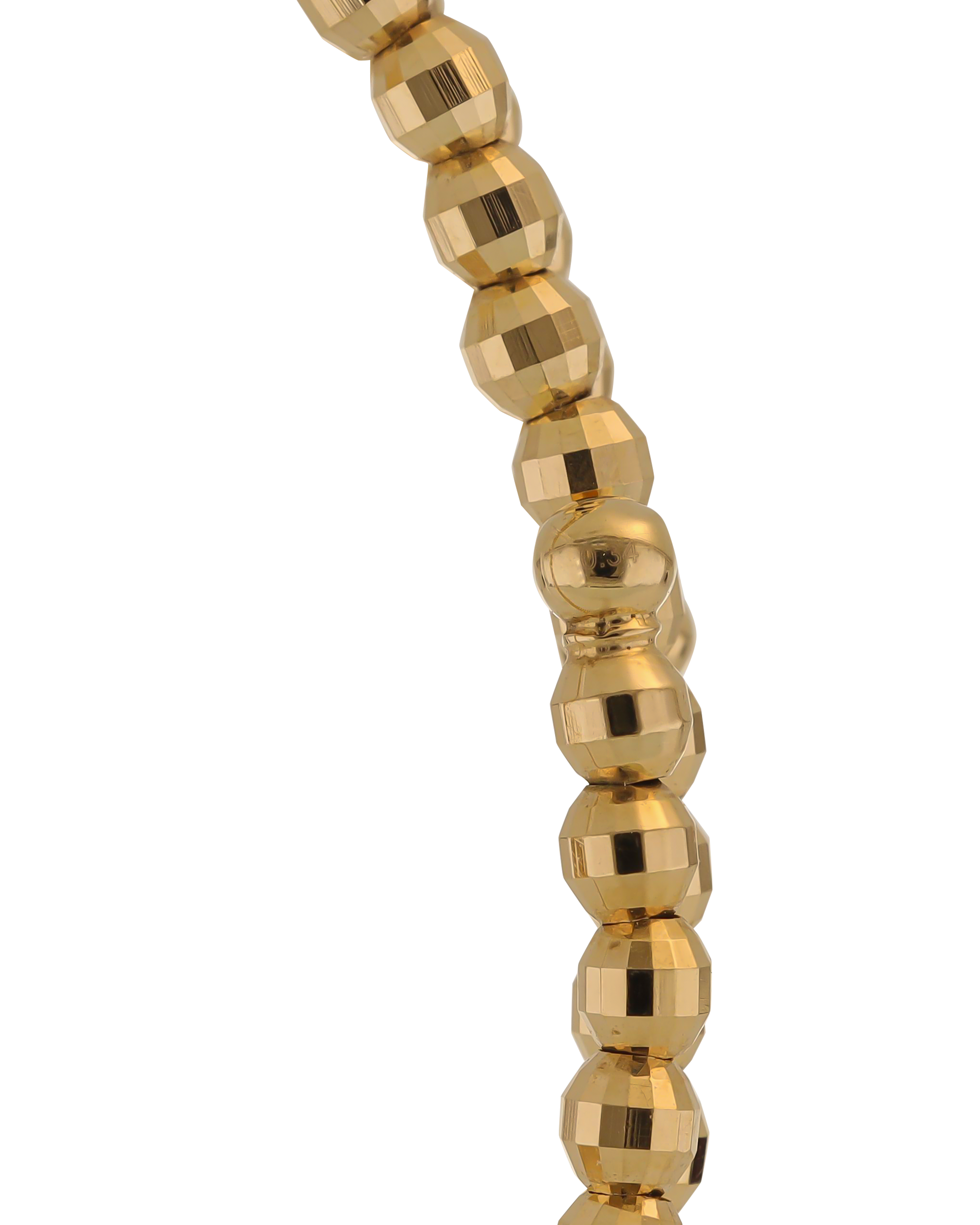 18K Yellow Gold Beaded Flexi Bracelet
