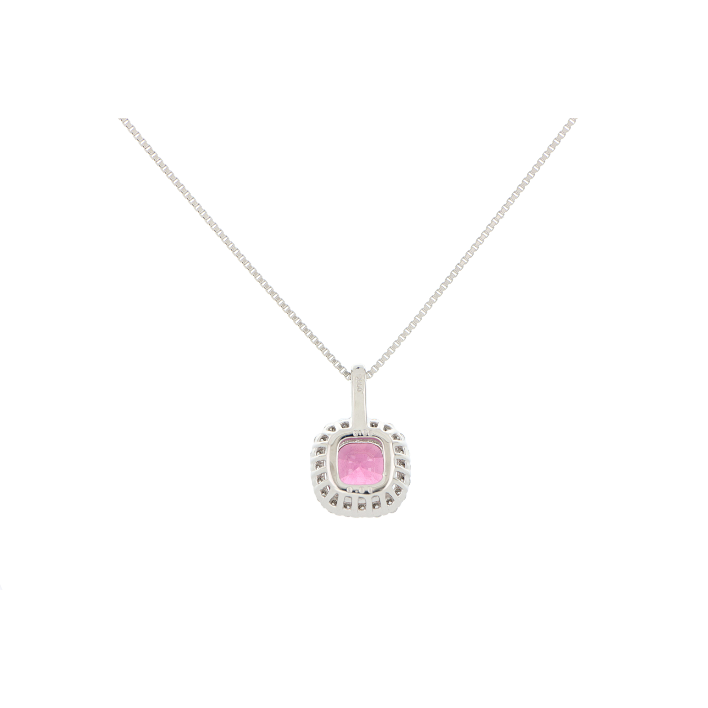 Garnet and Diamond Pendant in Platinum for Milestones