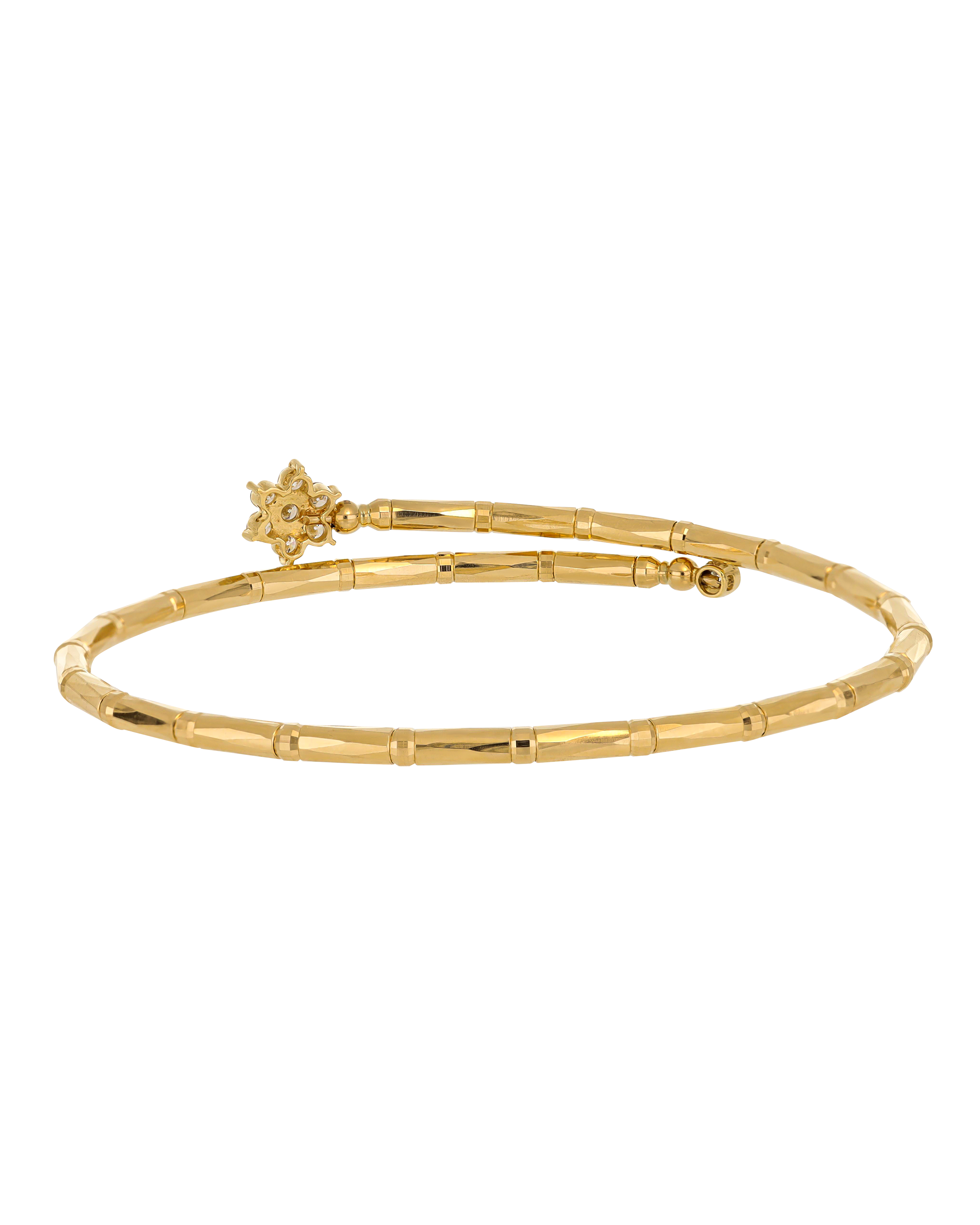 Flower Diamond Yellow Gold Bracelet
