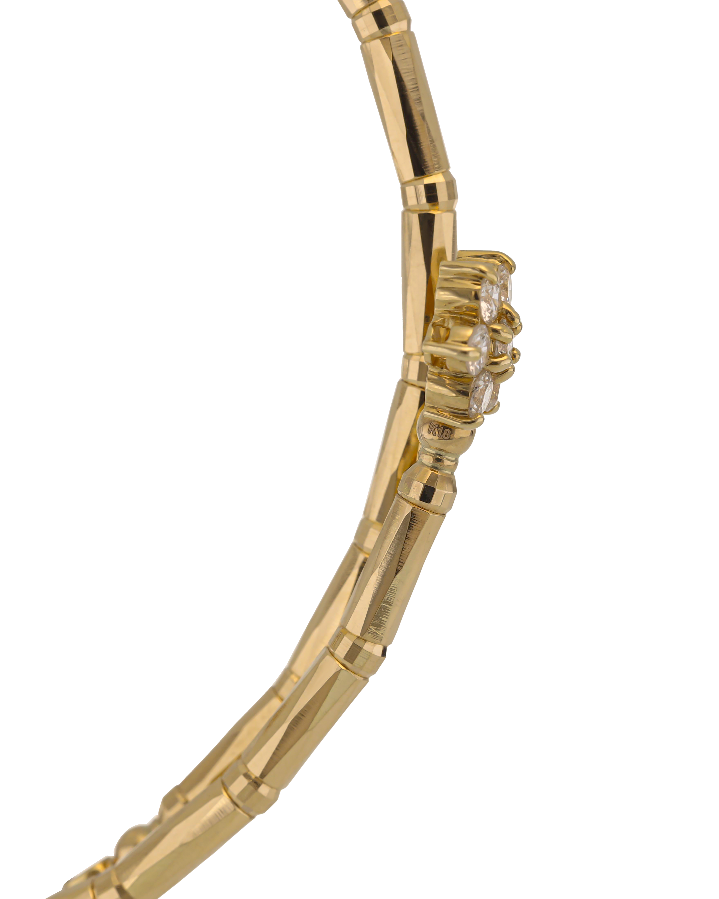 Flower Diamond Yellow Gold Bracelet