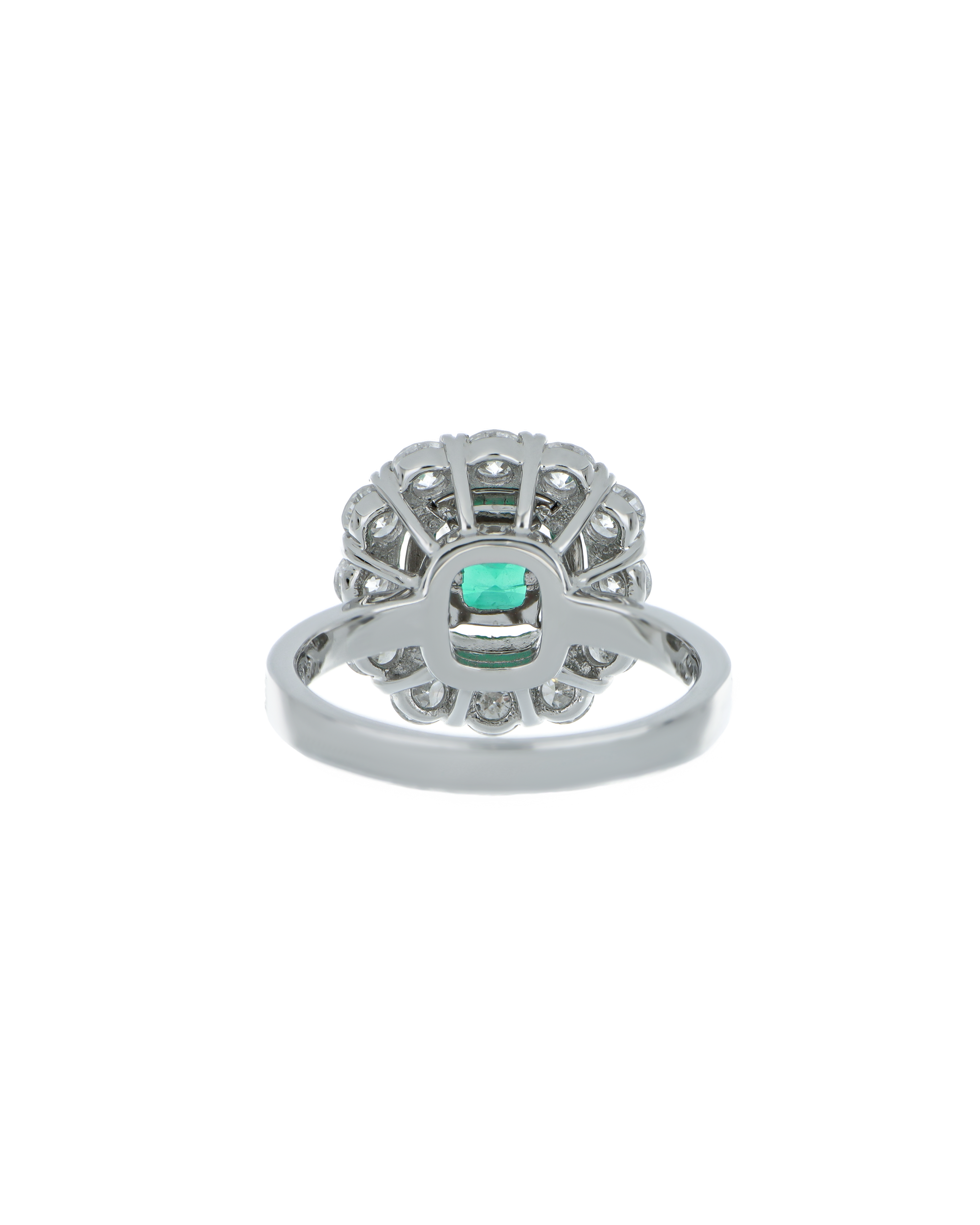 Emerald Minimalistic Ring for Women In Platinum