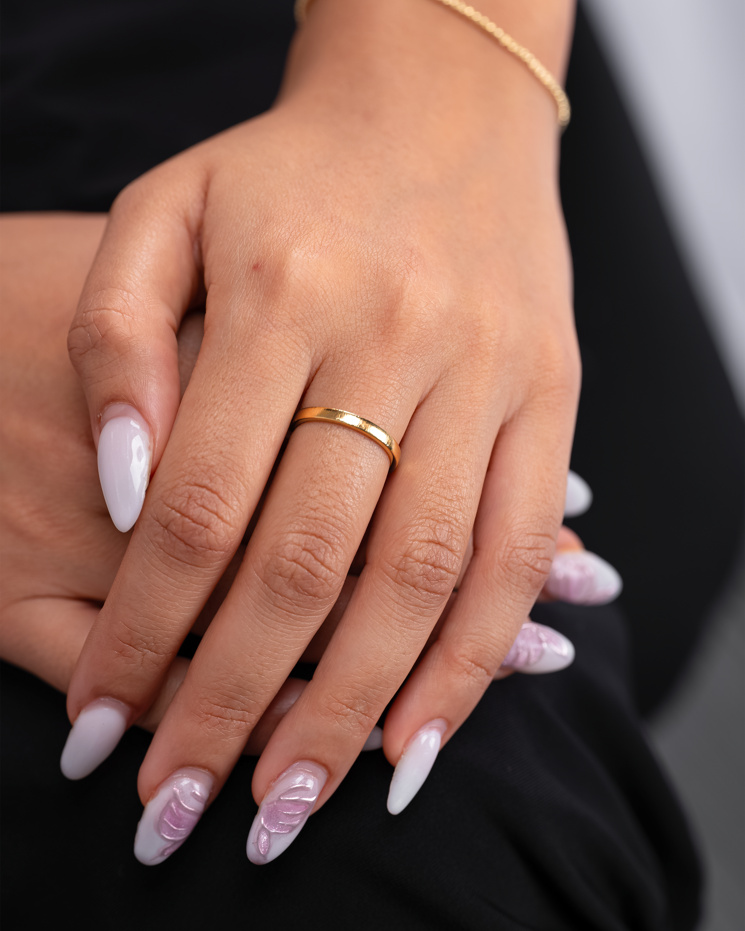 Textured 18k Yellow Gold Ring 