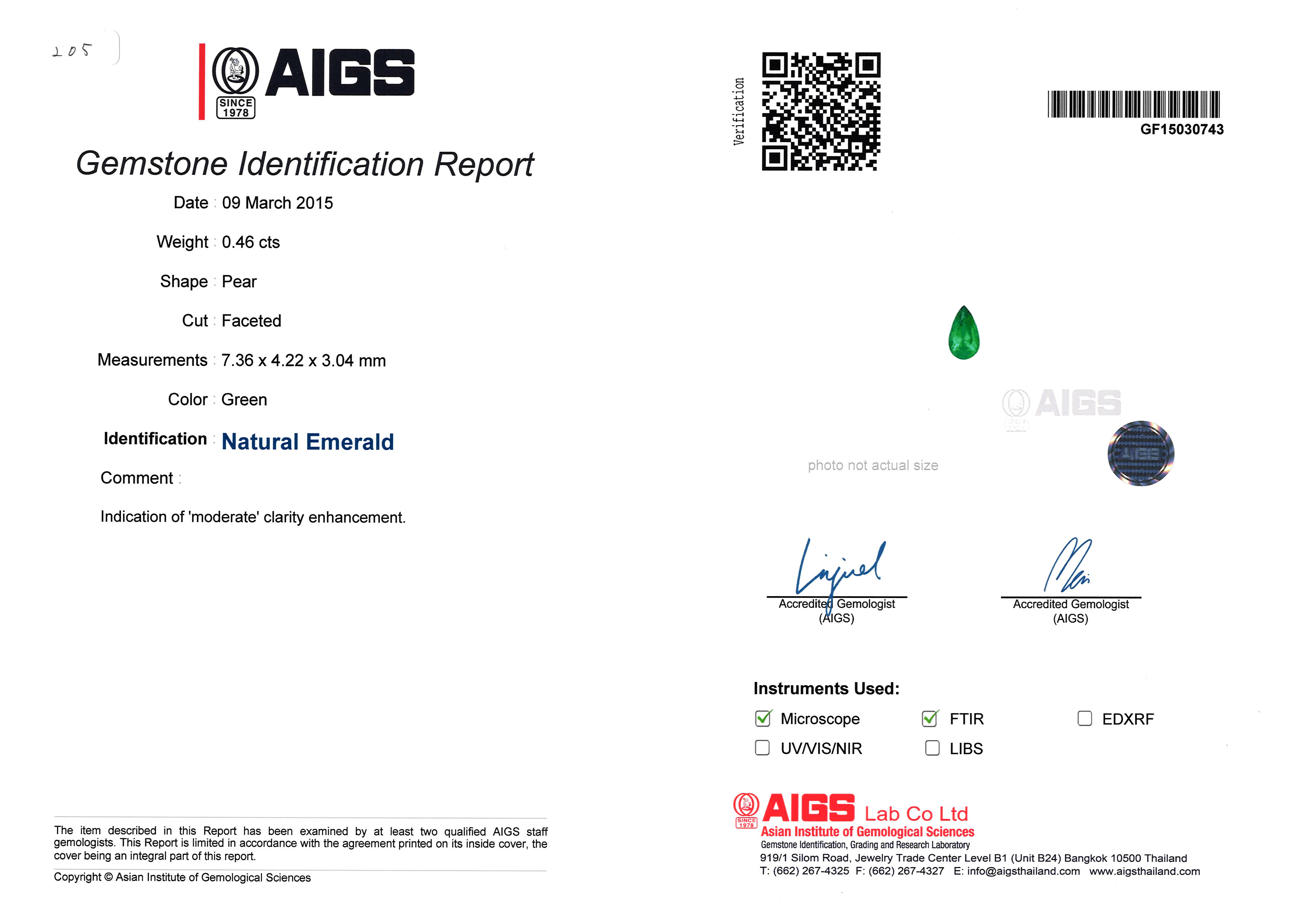 Natural Vintage Emerald Ring with Pear Design