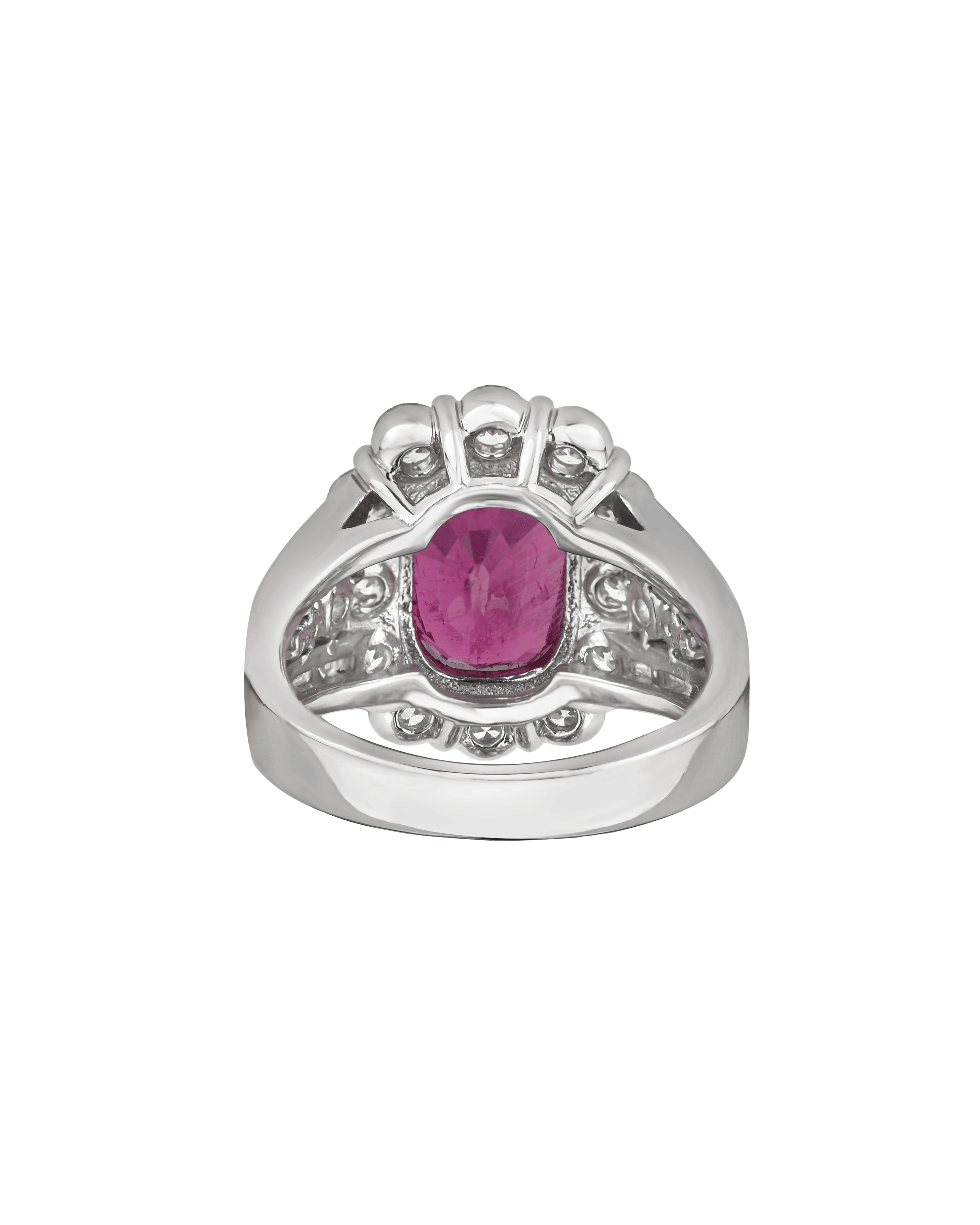 Certified 5.04 ct No Heat Ruby Diamond Ring