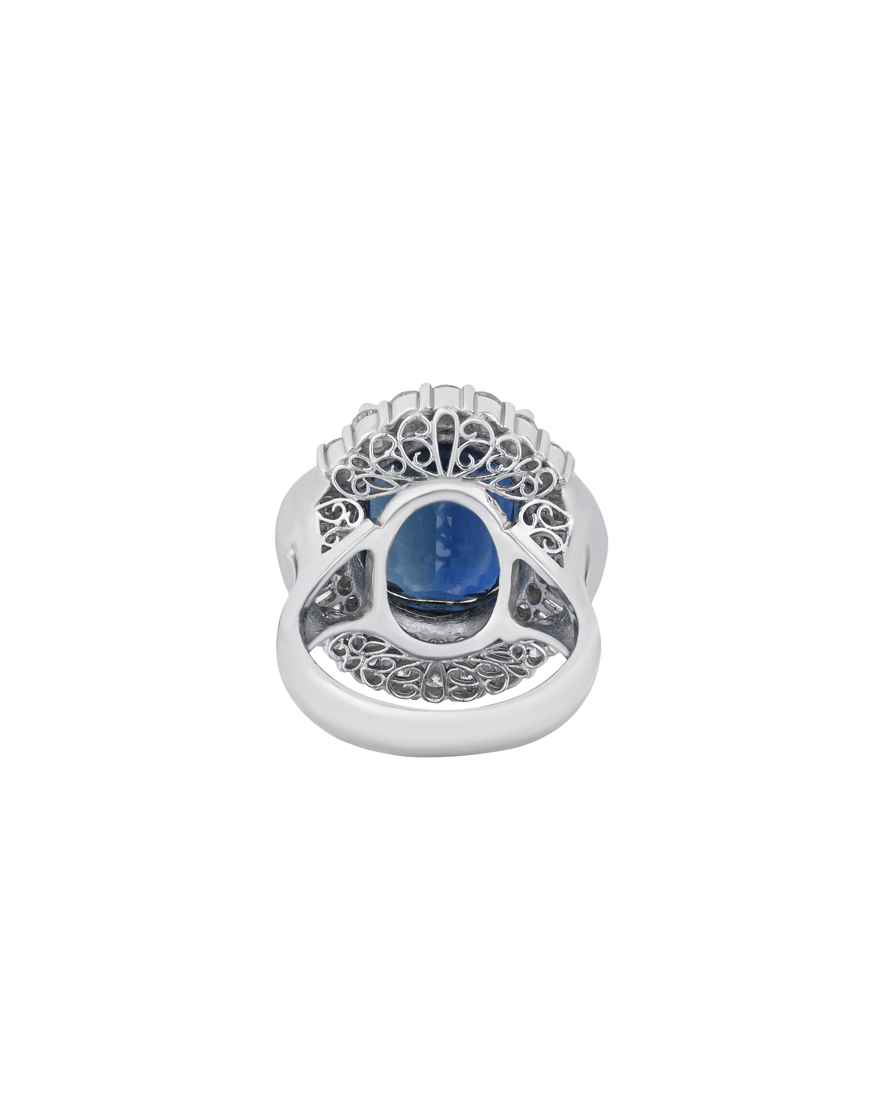 Oval Sapphire Ring with Certified Natural Center Stone