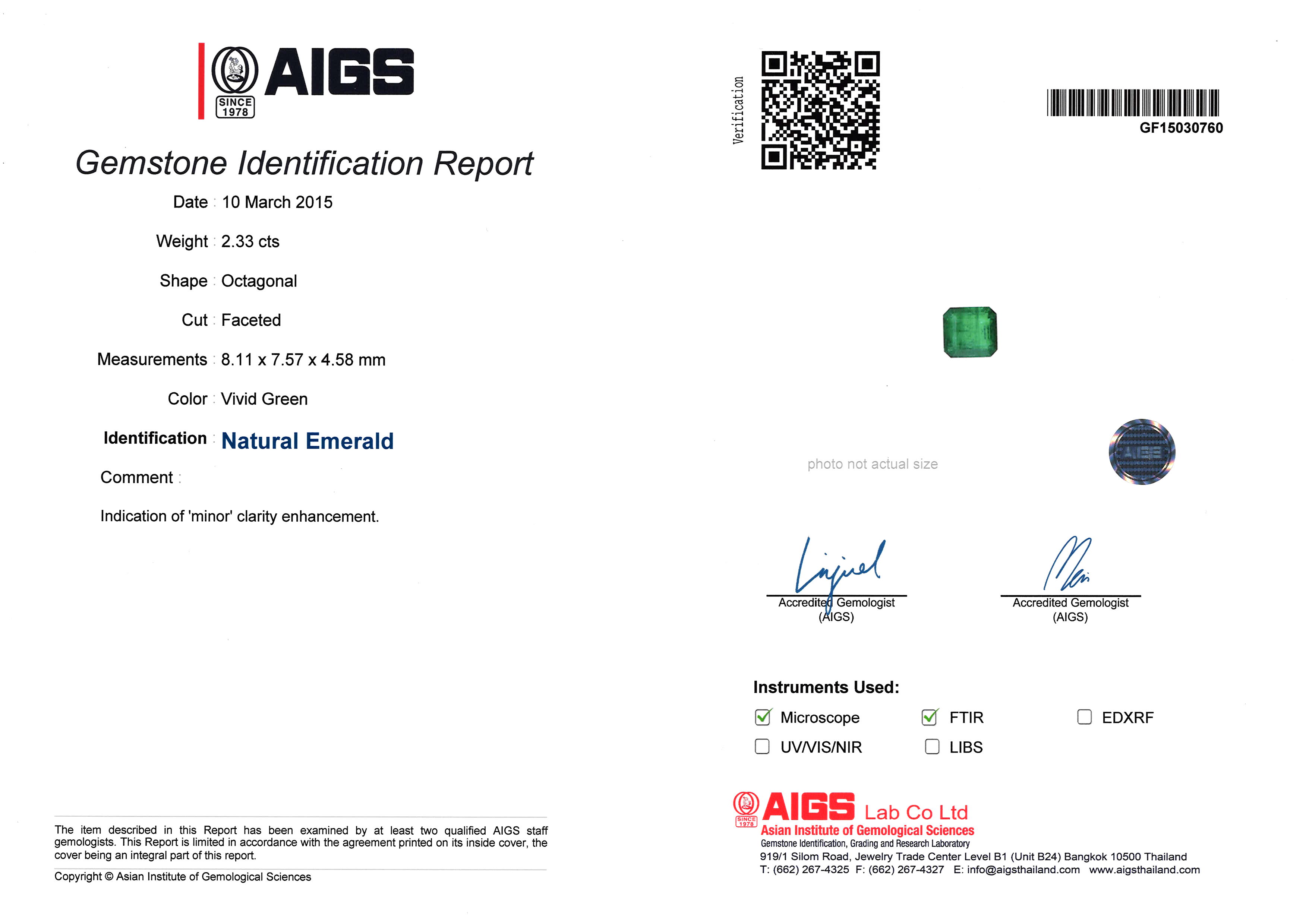 Octagonal Emerald Ring with Double Diamond Halo