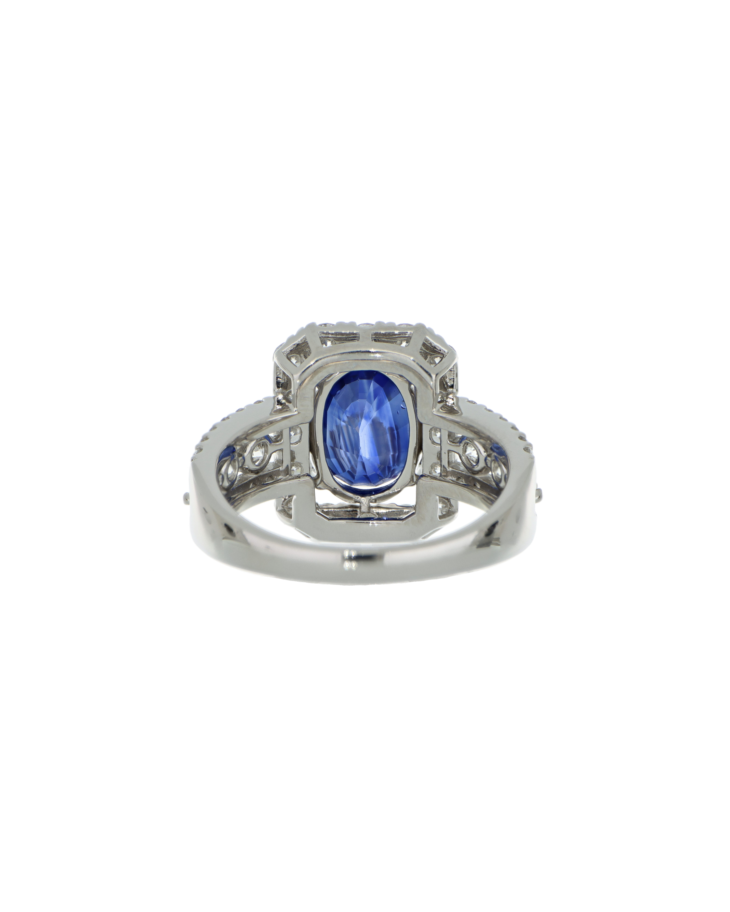 40103 Platinum Pear Sapphire Ring  Diamond Accents – 3.59ct Sapphire