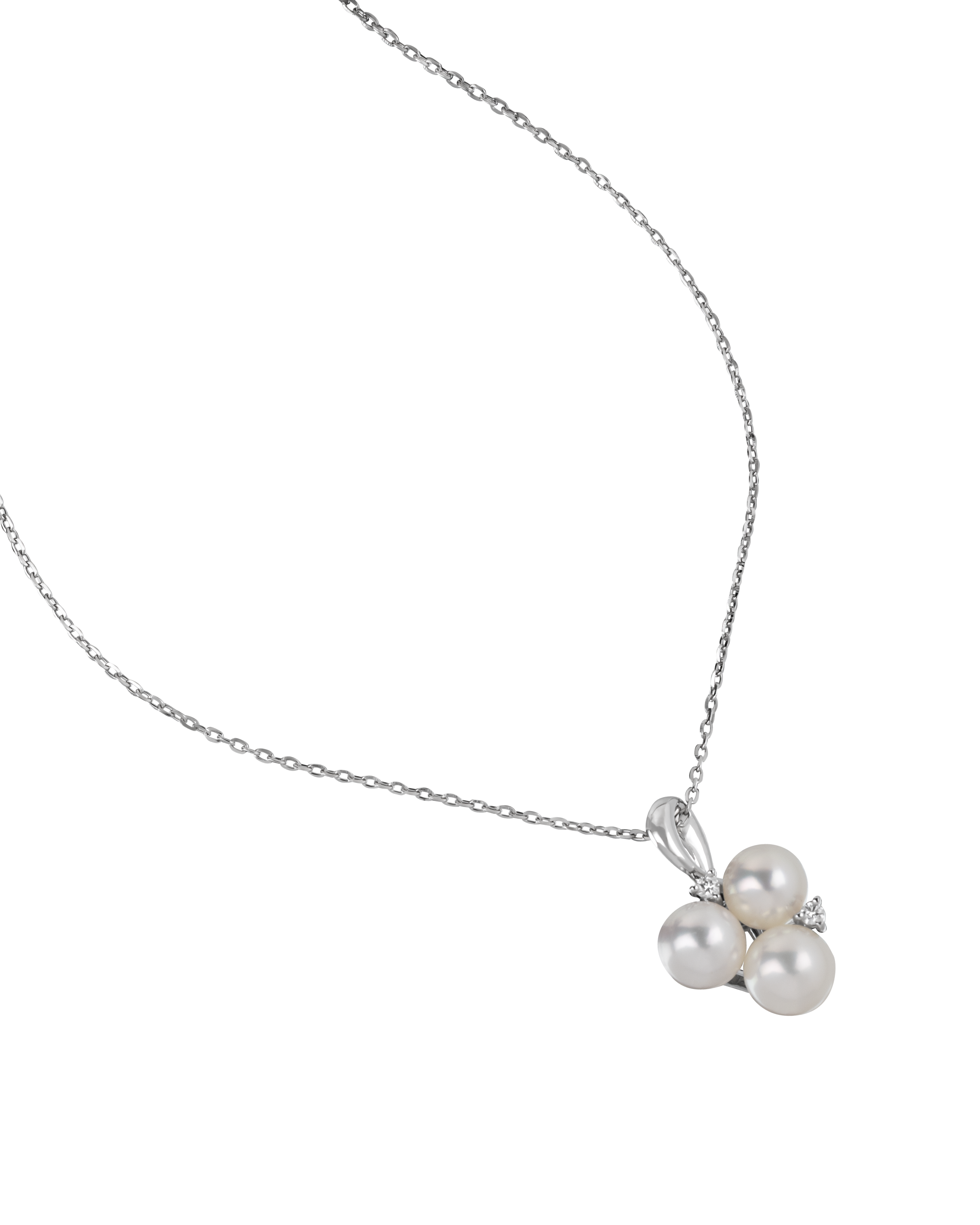 Platinum Pearl Rounded Drop Pendant Luxury Design