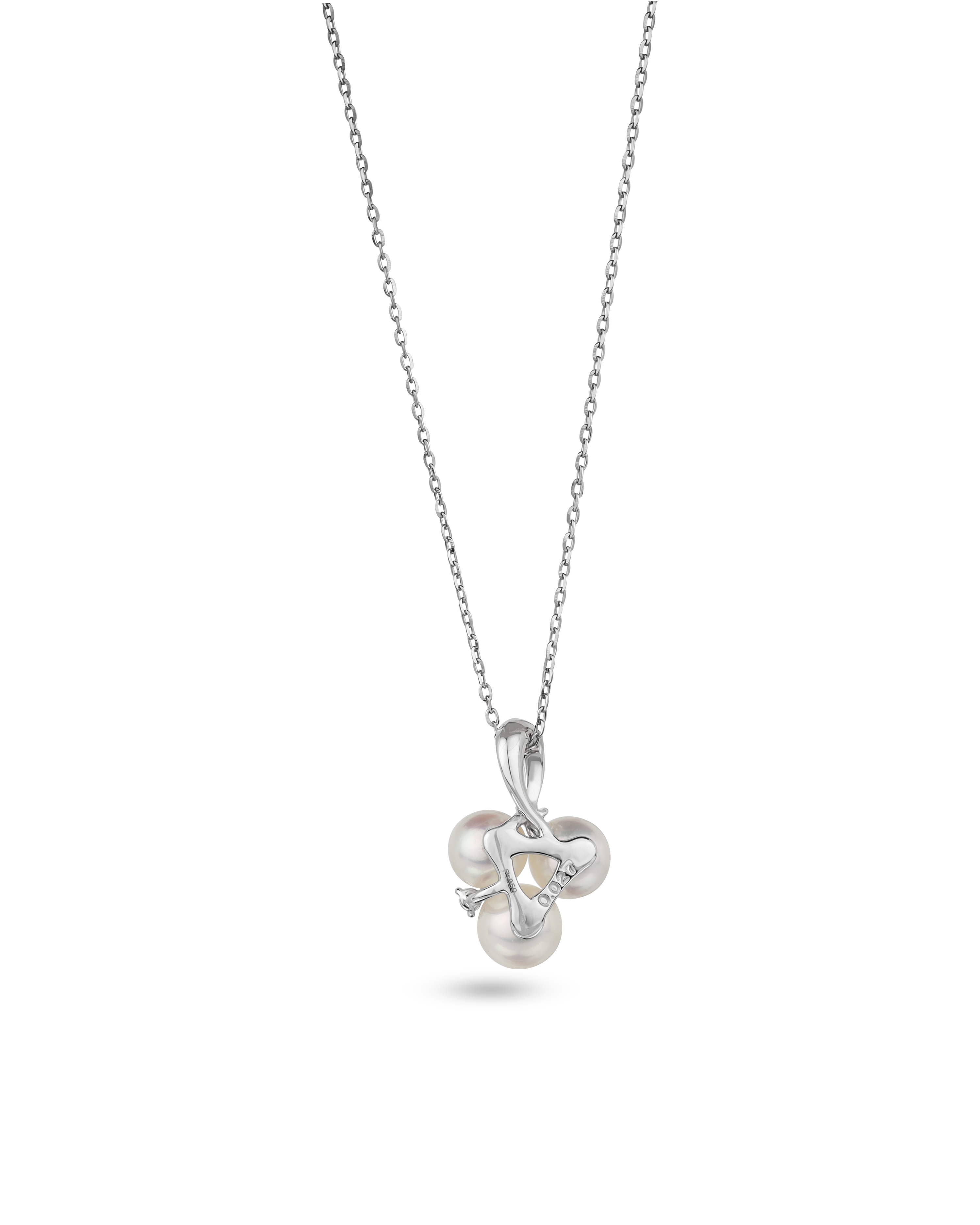 Platinum Pearl Rounded Drop Pendant Luxury Design