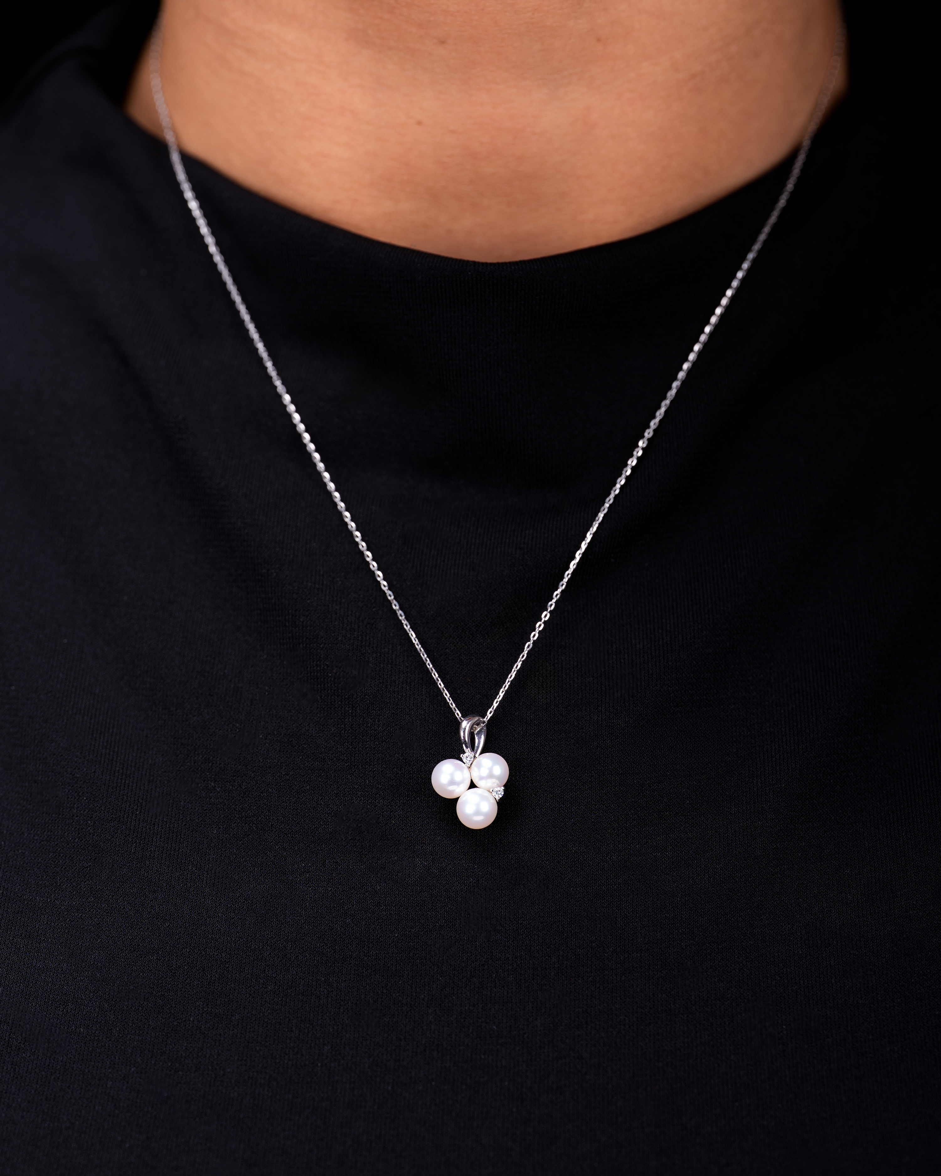 3.85 Ct Akoya Baby Pearl Bouquet Pendant