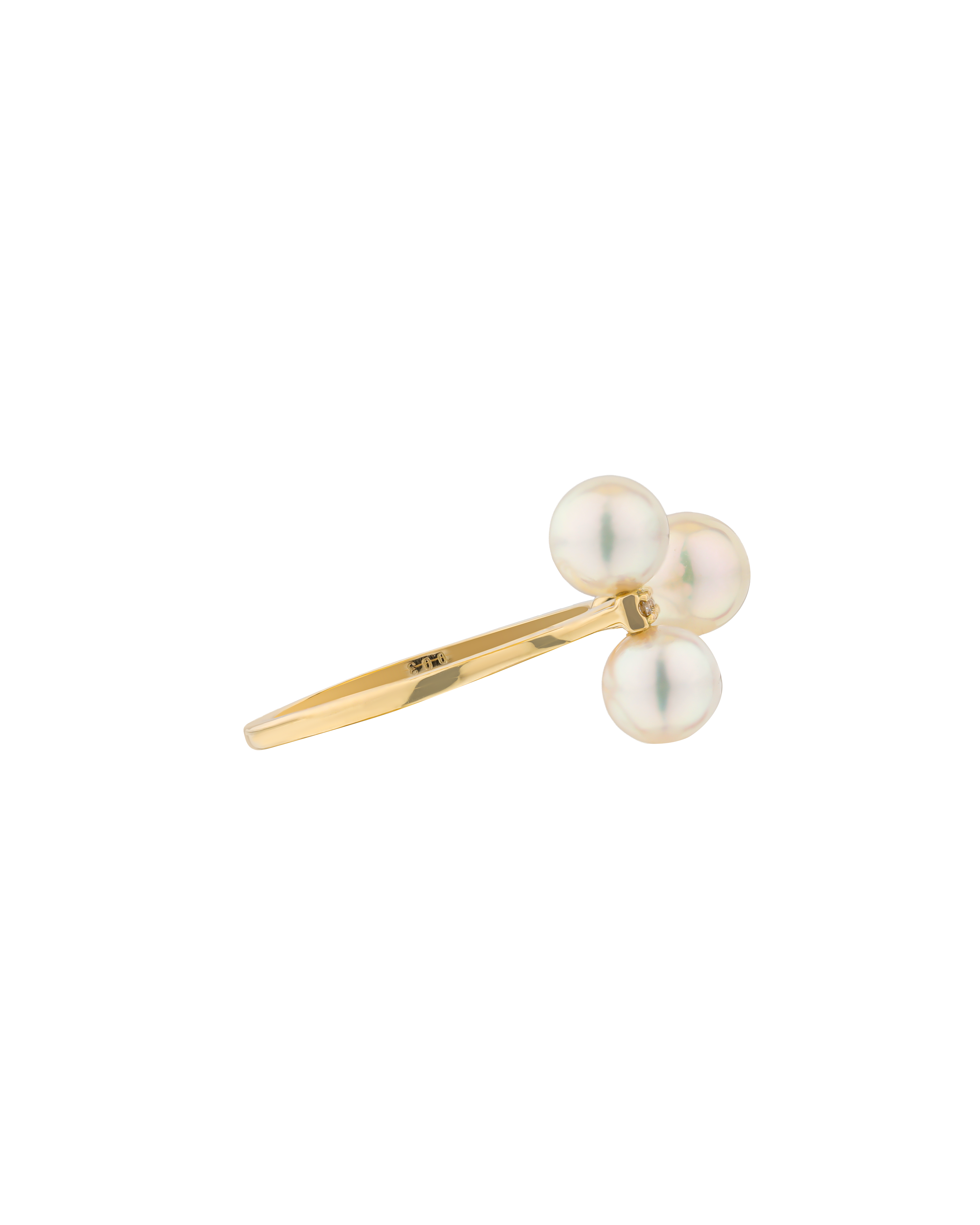 K18 Yellow Gold Akoya Baby Pearl Ring