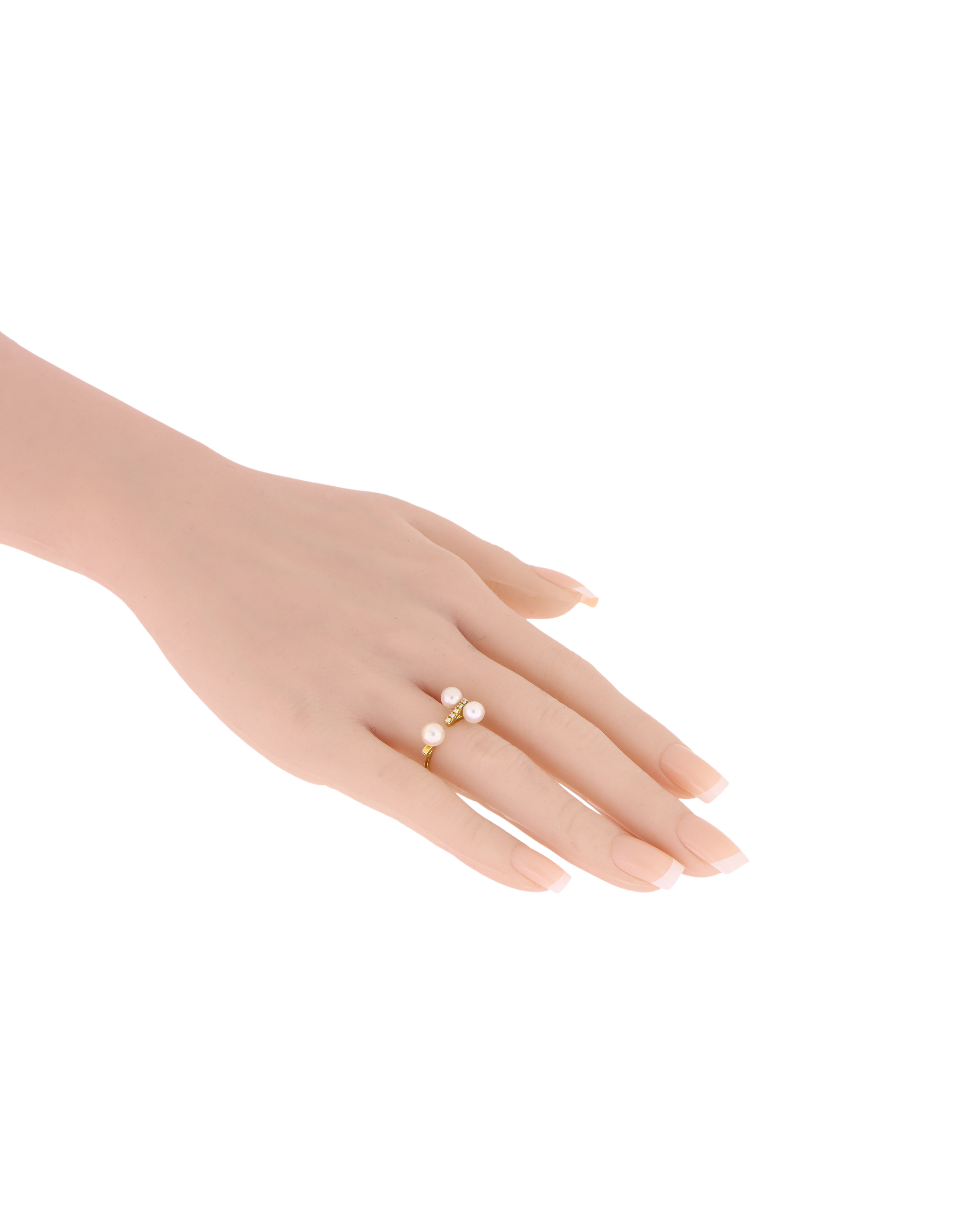 K18 Yellow Gold Akoya Baby Pearl Ring