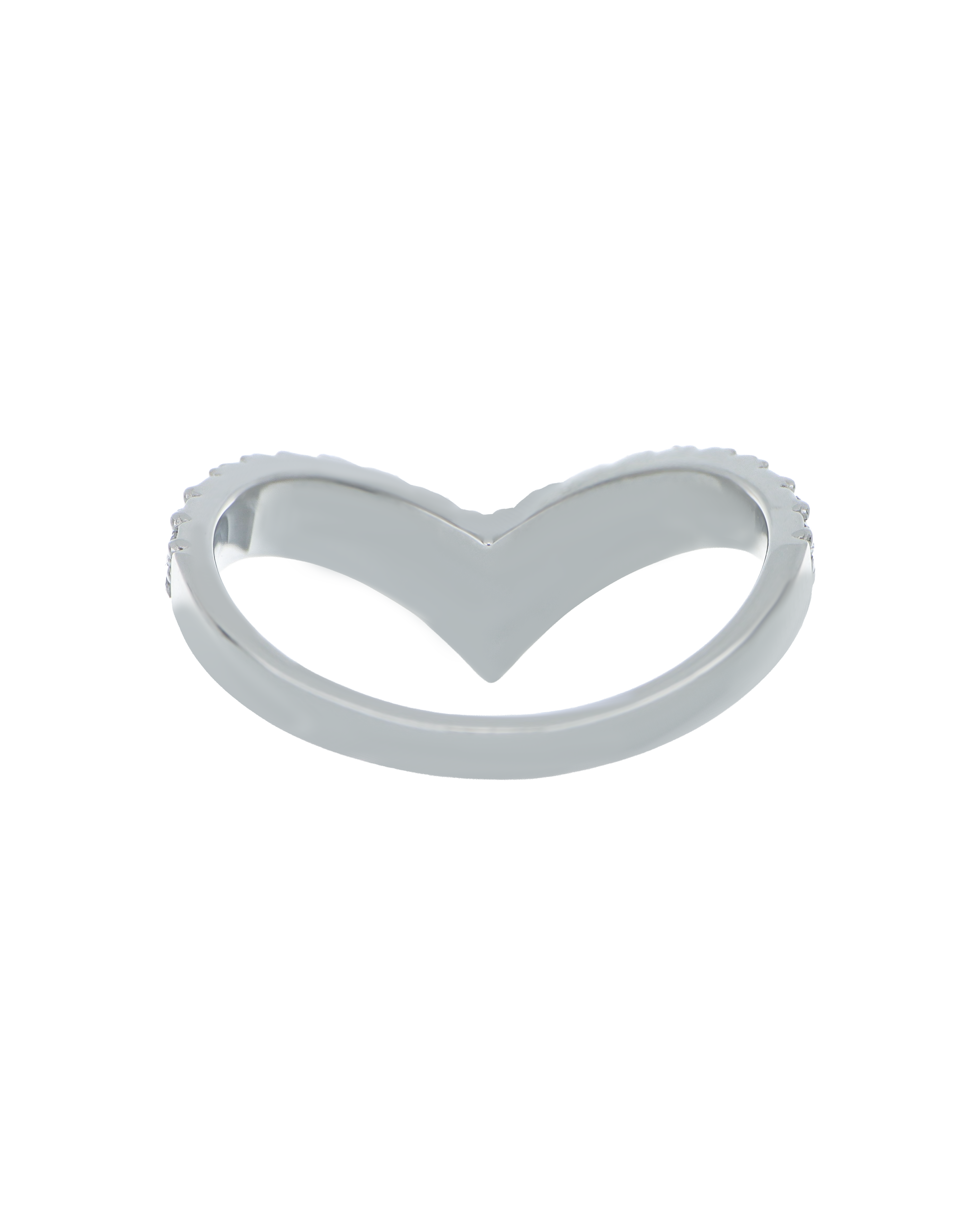 V-Shaped Diamond Multi-Stone Ring for Women