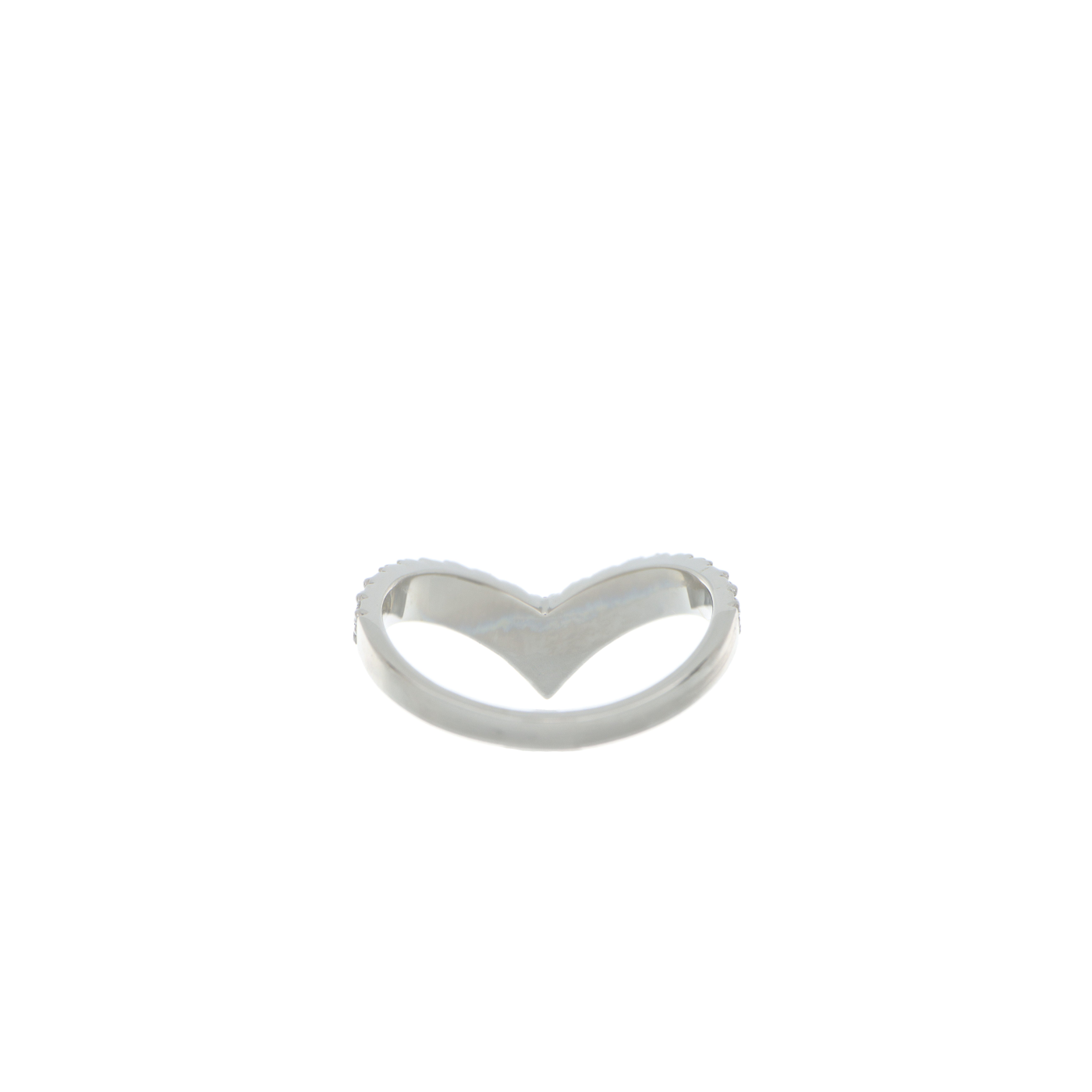 40007 Platinum 900 V-Shaped Diamond Multi-Stone Ring