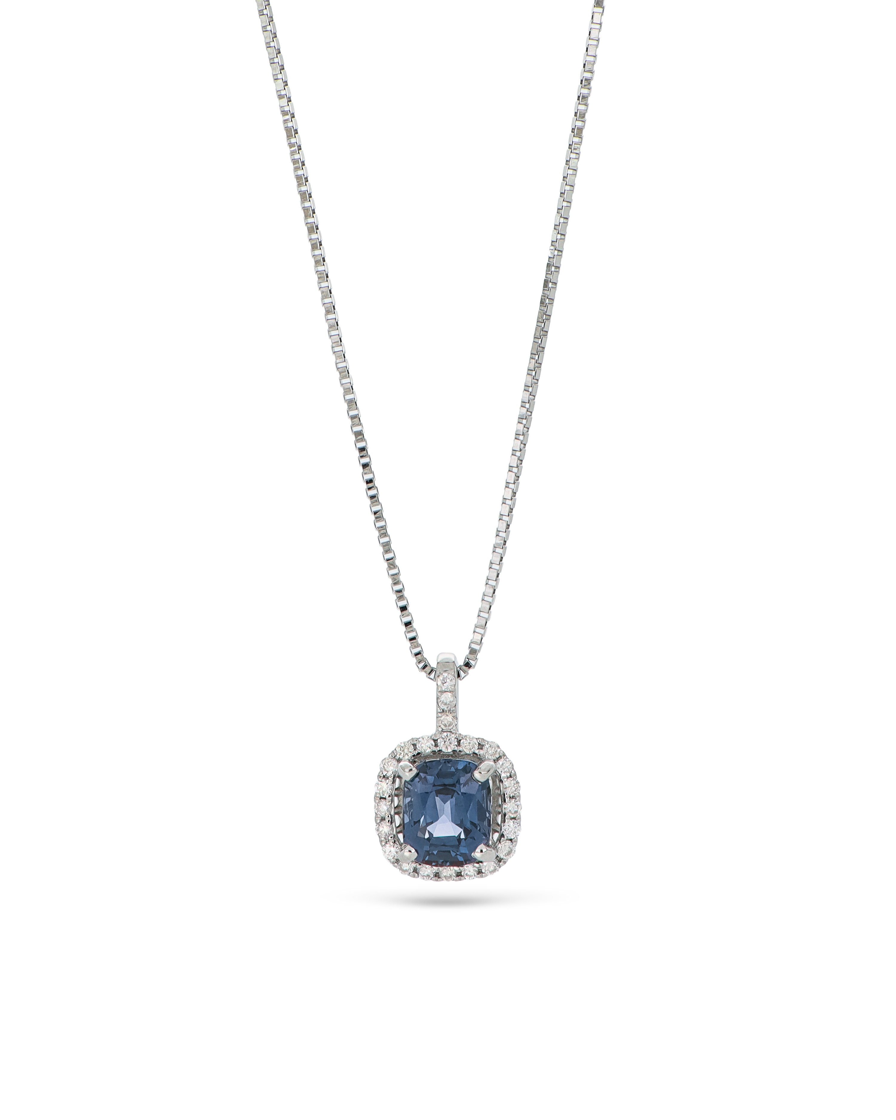 No Heat Tanzanian Cobalt Spinel Stone Classic Pendant For Women