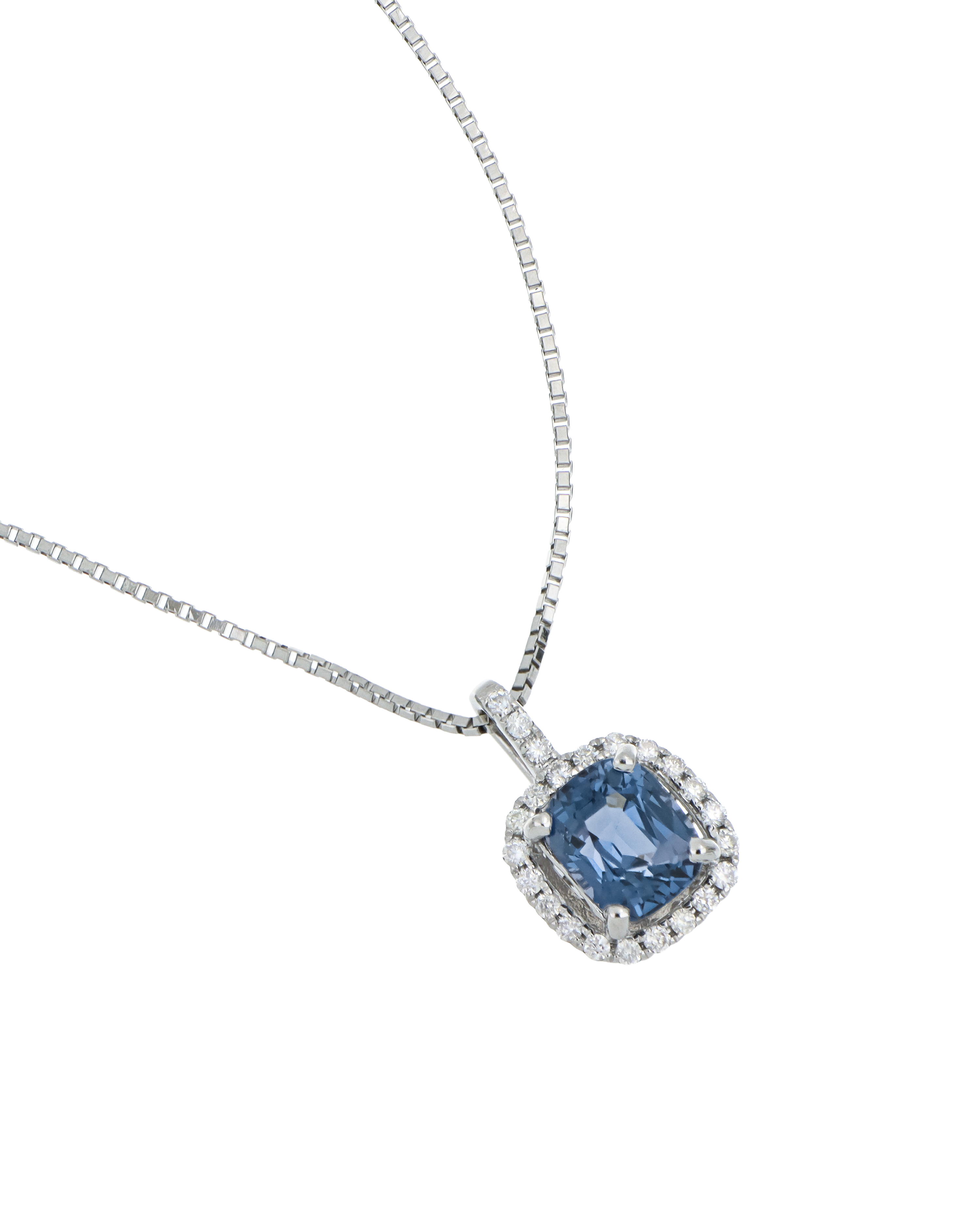 No Heat Tanzanian Cobalt Spinel Stone Classic Pendant For Women
