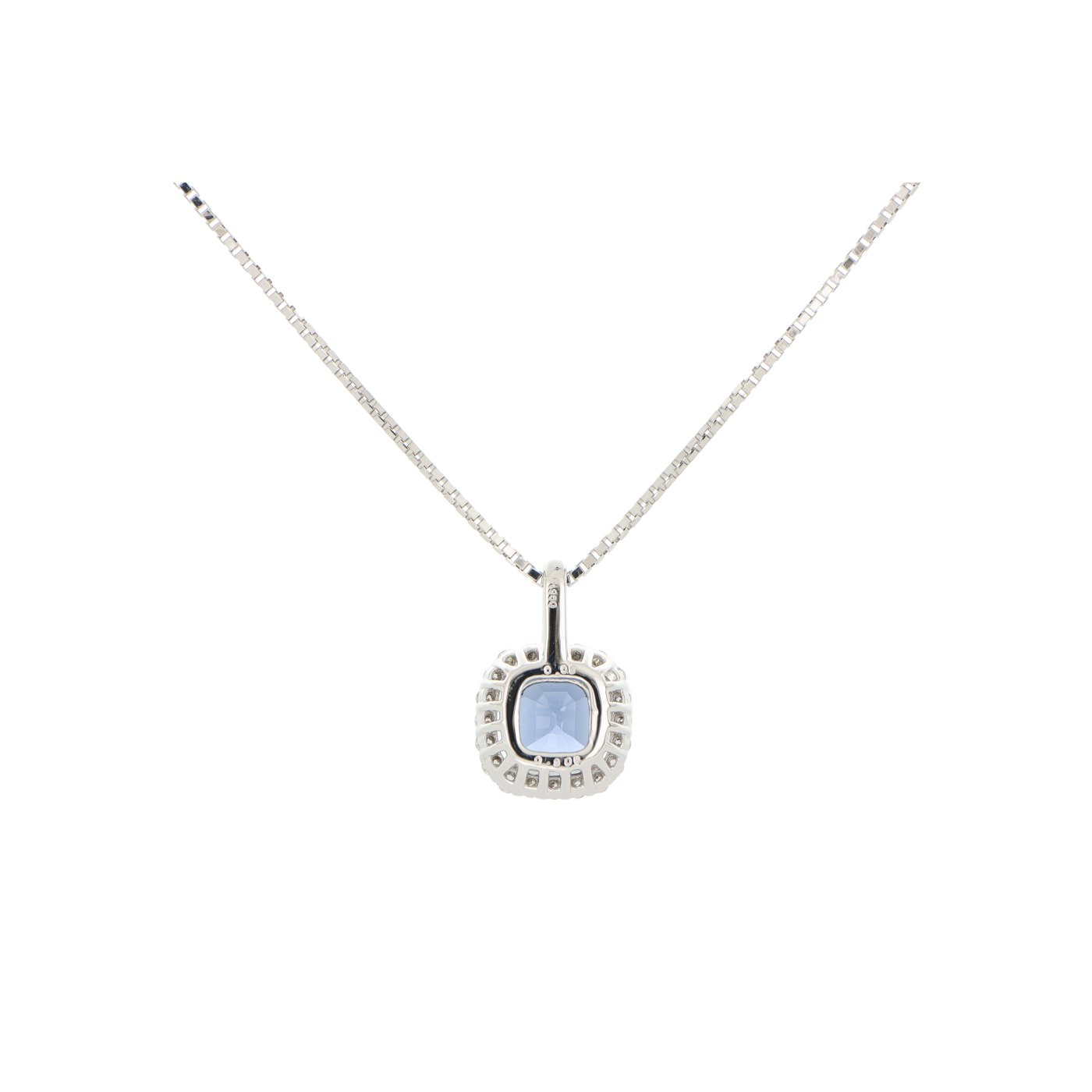 No Heat Tanzanian Cobalt Spinel Stone Classic Pendant For Women
