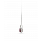 Platinum Grape Garnet Pendant Necklace - Deep Color Elegance