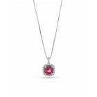 Platinum Grape Garnet Pendant Necklace - Deep Color Elegance