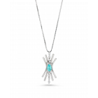 Paraiba Pendant In Pear-Cut With Platinum Necklace