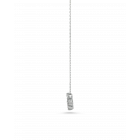Diamond Flower-Shape Platinum Pendant With Adjustable Chain